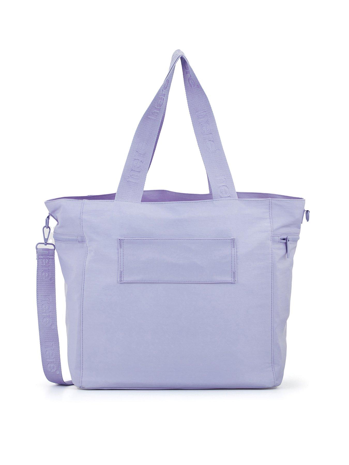 nere-bondi-nylon-large-tote-bag-lilacstillFront