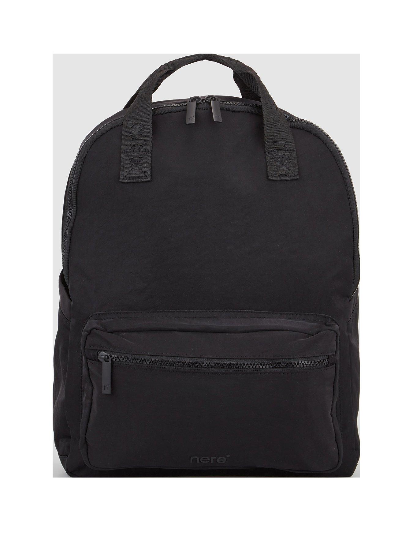 nere-bondi-nylon-backpack-blackfront