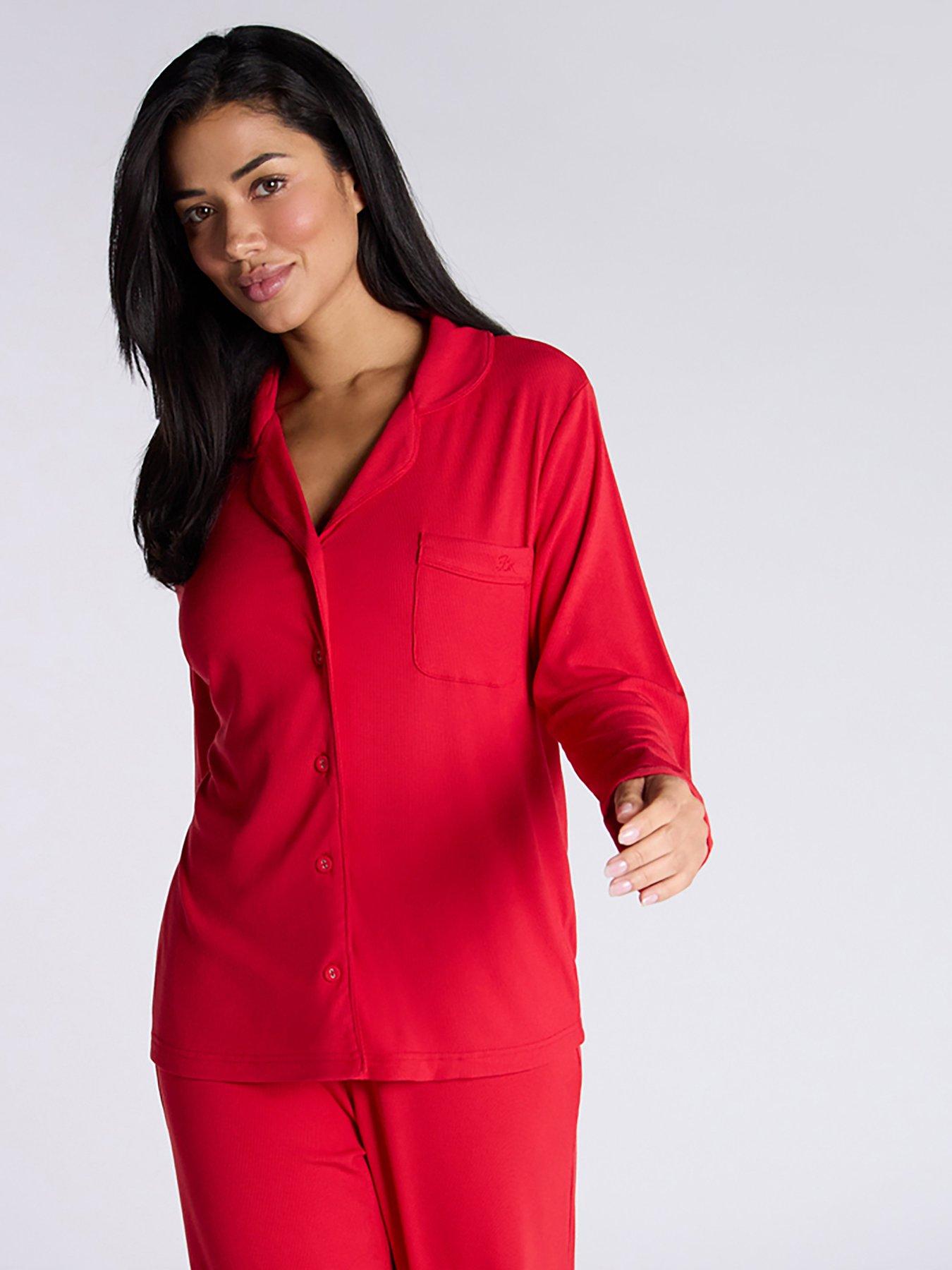 boux-avenue-boux-avenue-ribbed-modal-revere-pj-top-red