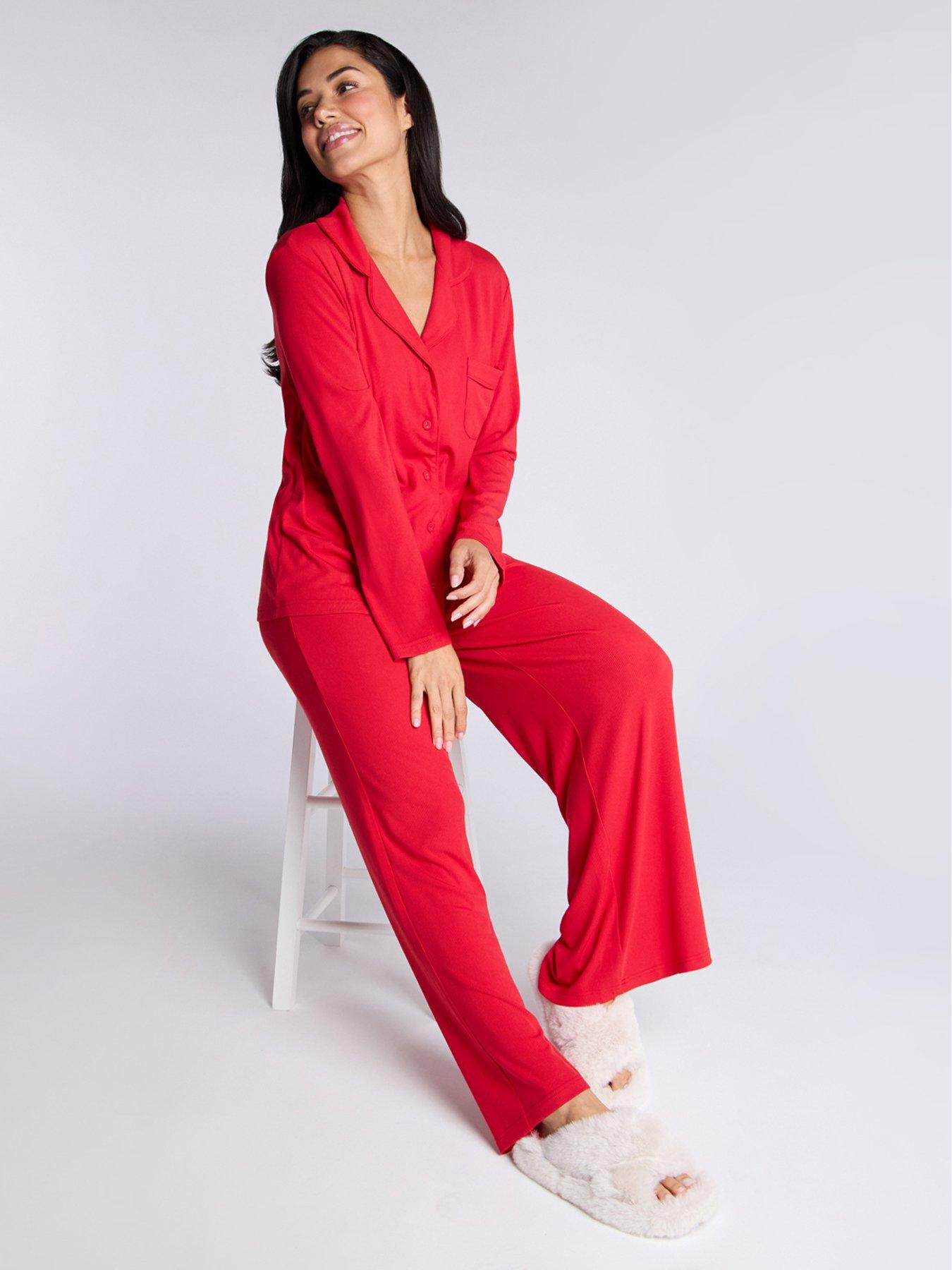 boux-avenue-boux-avenue-ribbed-modal-pj-pant-redback