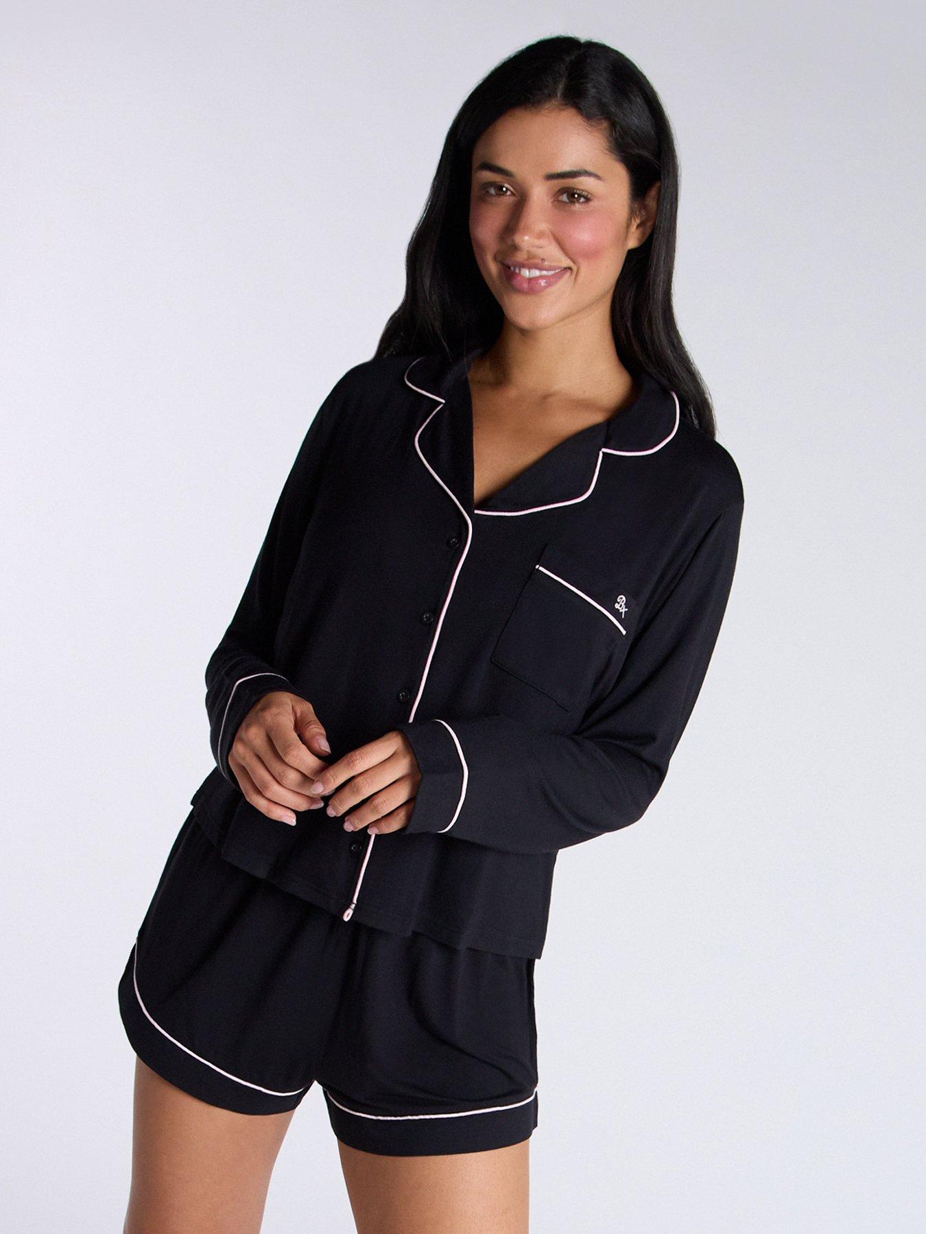 boux-avenue-boux-avenue-modal-long-sleeve-revere-amp-short-pj-set-black