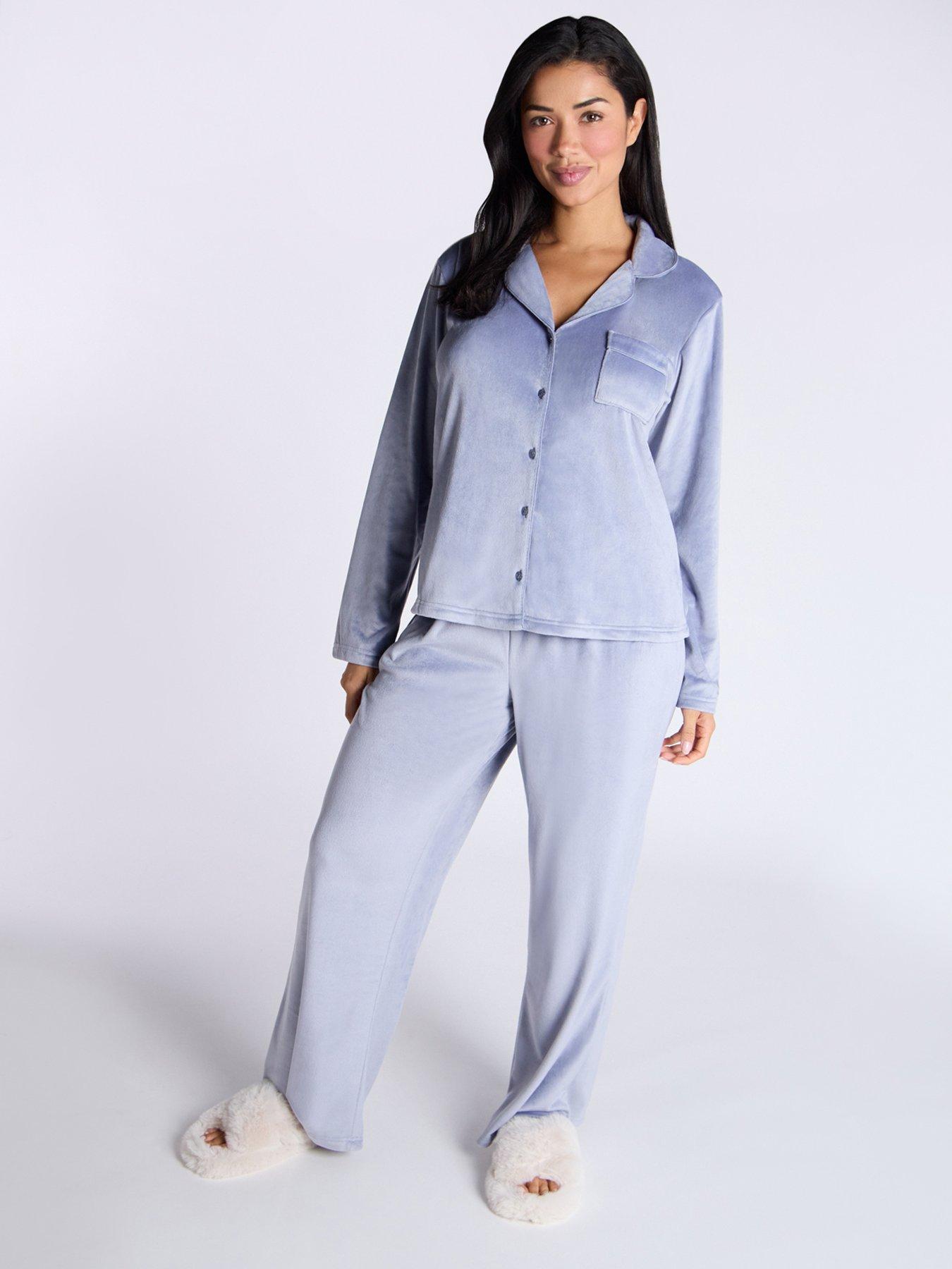 boux-avenue-boux-avenue-velour-revere-pj-set-denim-blue