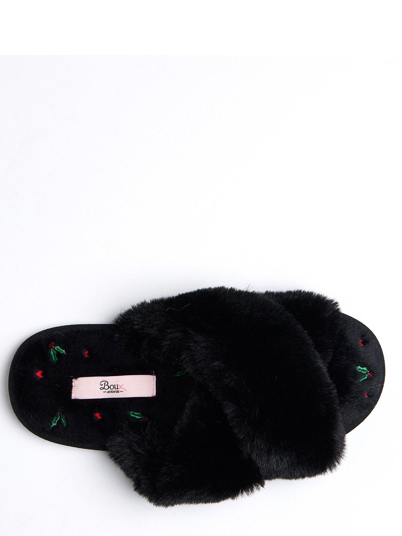 boux-avenue-boux-avenue-holly-embroidered-crossband-slipper-blackoutfit