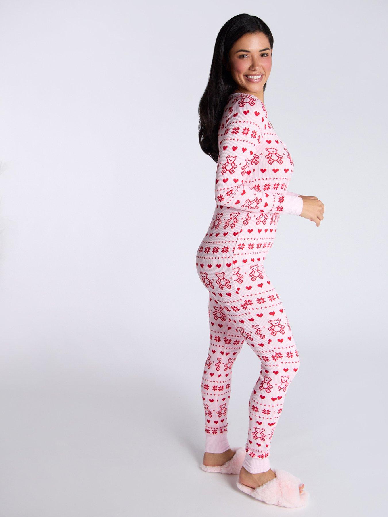 boux-avenue-boux-avenue-rib-bear-fairisle-long-sleeve-all-in-one-pink-mixoutfit