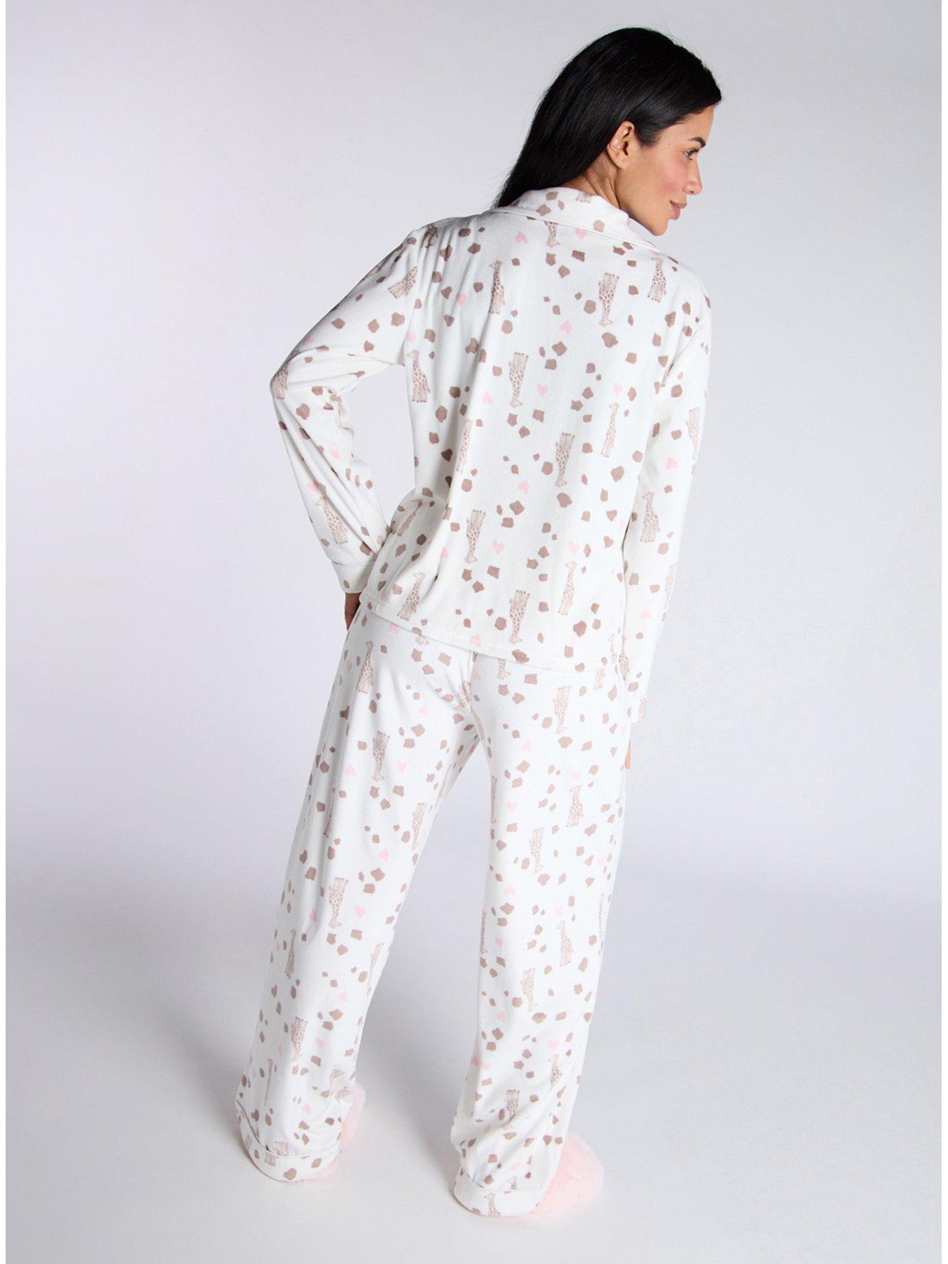 boux-avenue-boux-avenue-velour-giraffe-revere-amp-pant-pj-set-ivory-mixstillFront