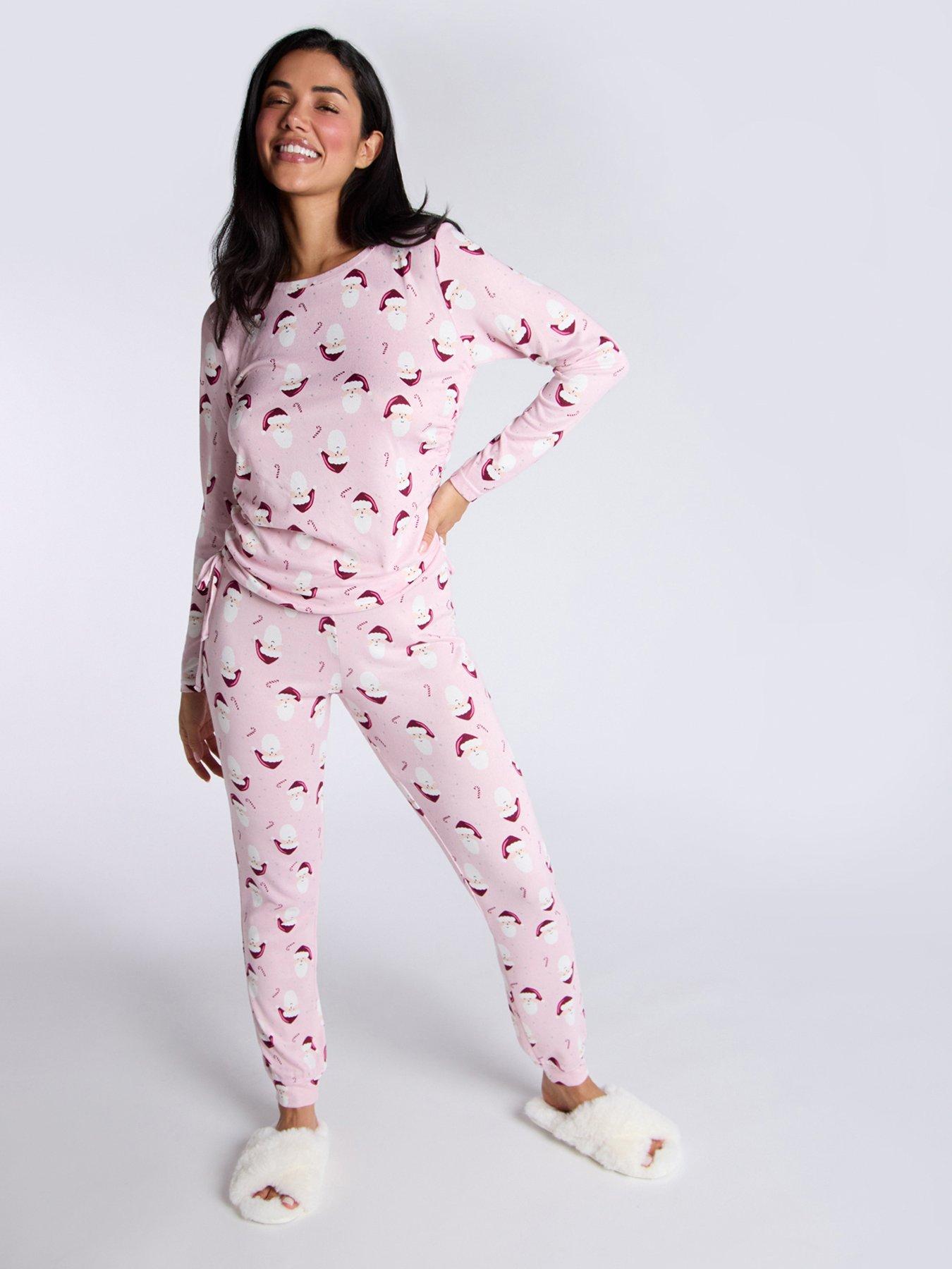 boux-avenue-boux-avenue-soft-touch-santa-top-amp-leggings-pj-set-dusky-pink