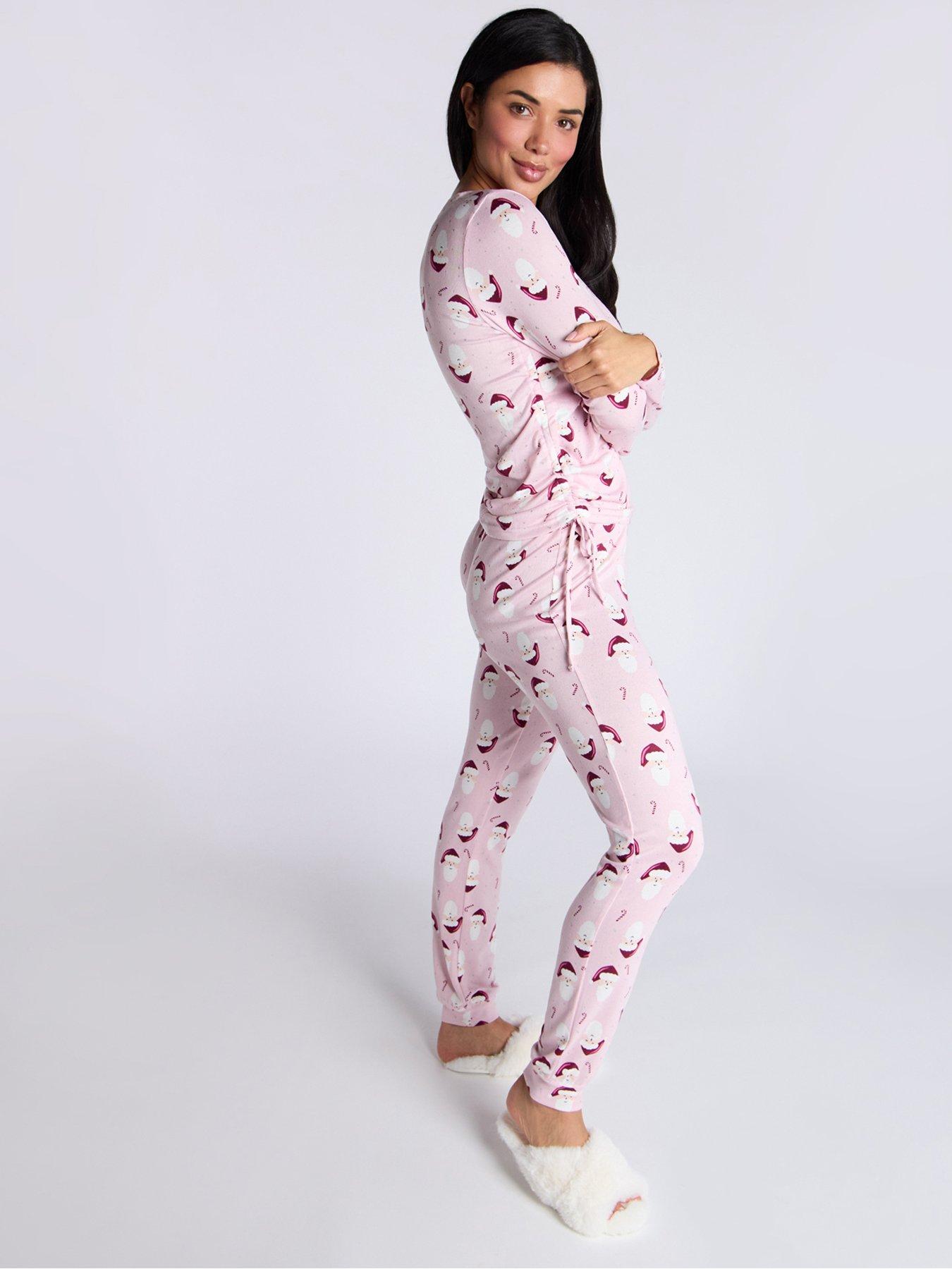 boux-avenue-boux-avenue-soft-touch-santa-top-amp-leggings-pj-set-dusky-pinkoutfit