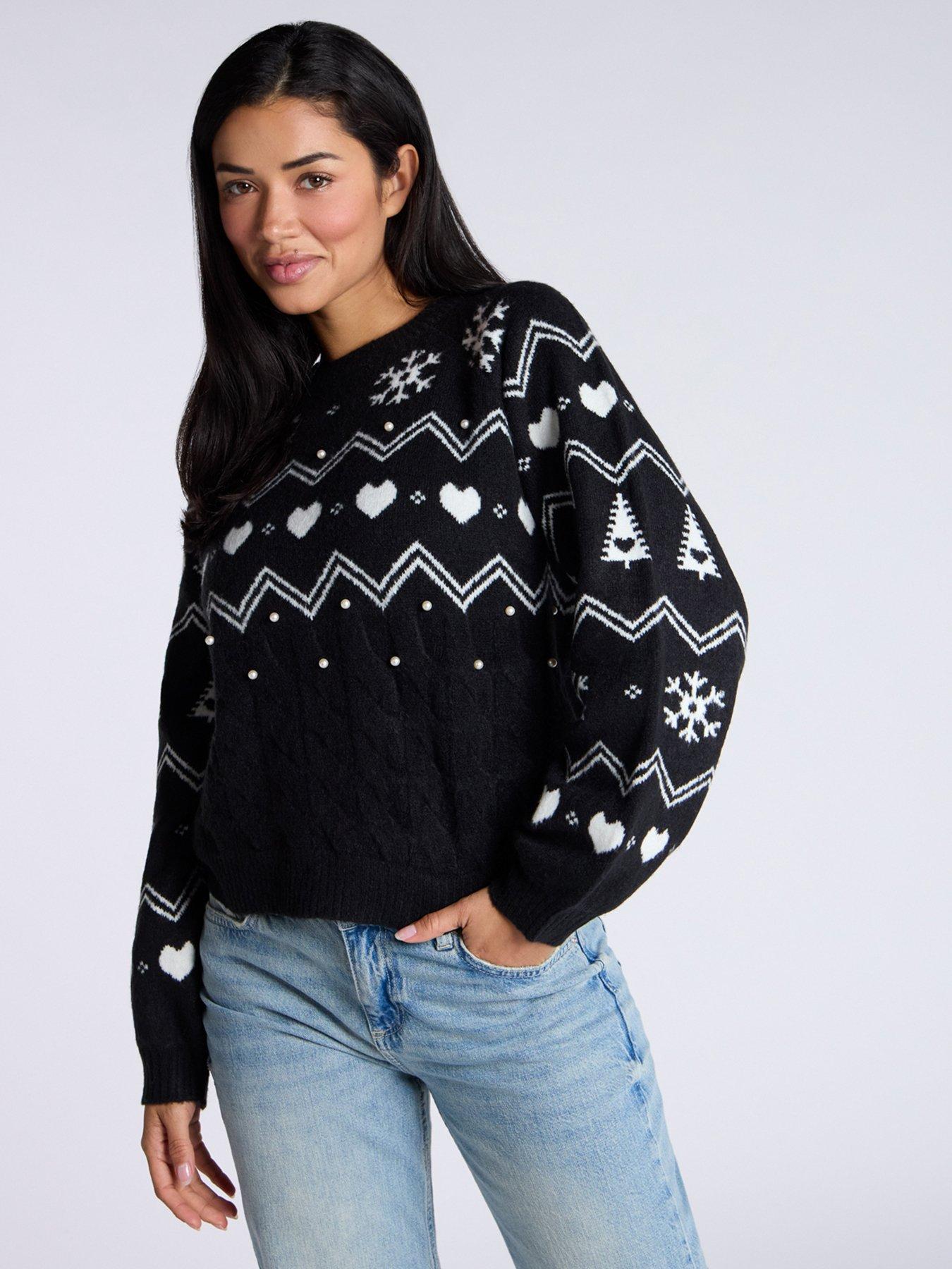 boux-avenue-boux-avenue-fairisle-knit-lounge-jumper-black-mix