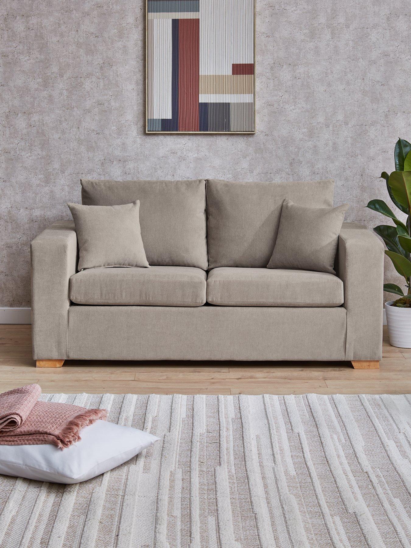 very-home-valencia-fabric-3-seater-sofa-bedfront