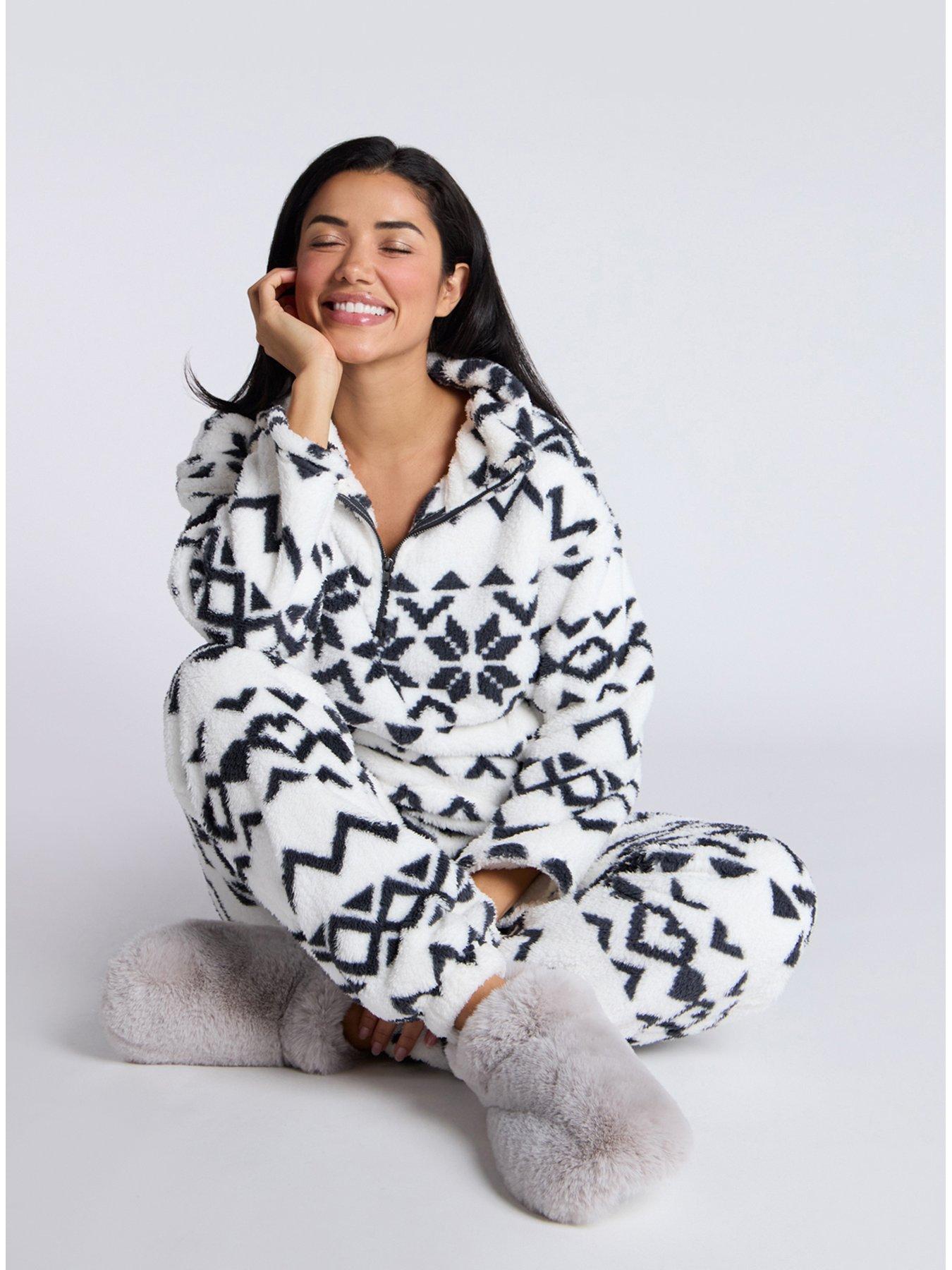 boux-avenue-boux-avenue-fairisle-14-zip-amp-pant-pj-set-ivory-mixback