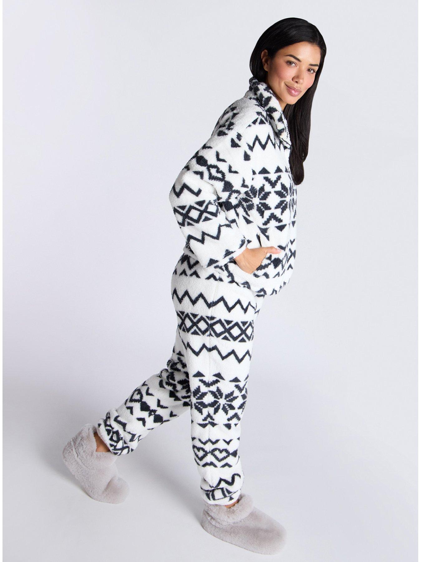 boux-avenue-boux-avenue-fairisle-14-zip-amp-pant-pj-set-ivory-mixoutfit