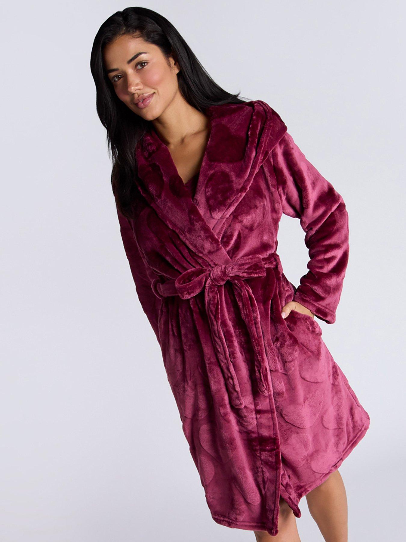 boux-avenue-boux-avenue-heart-plush-embossed-midi-robe-claret