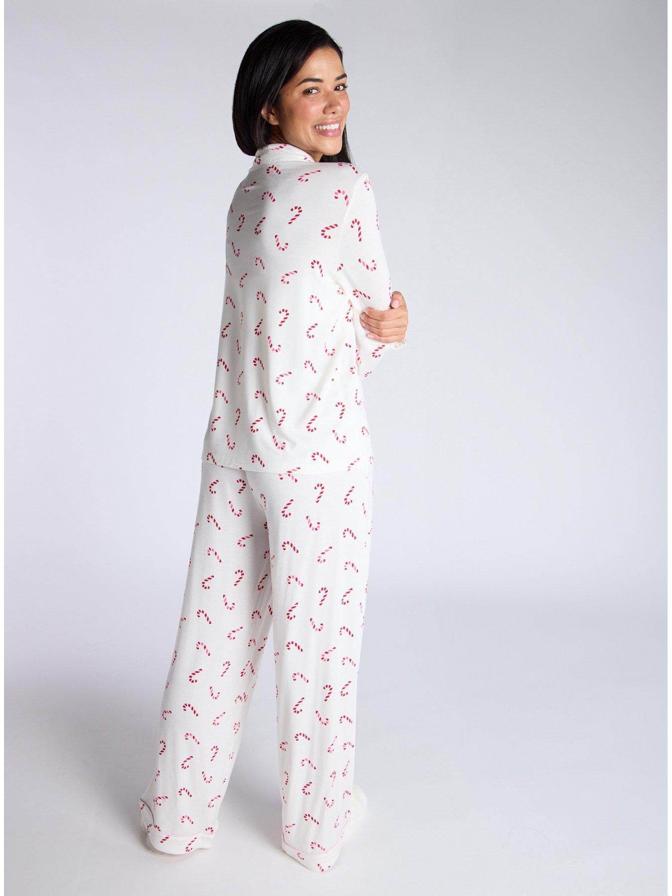 boux-avenue-modal-candy-cane-revere-pant-pj-set-ivory-mixstillFront