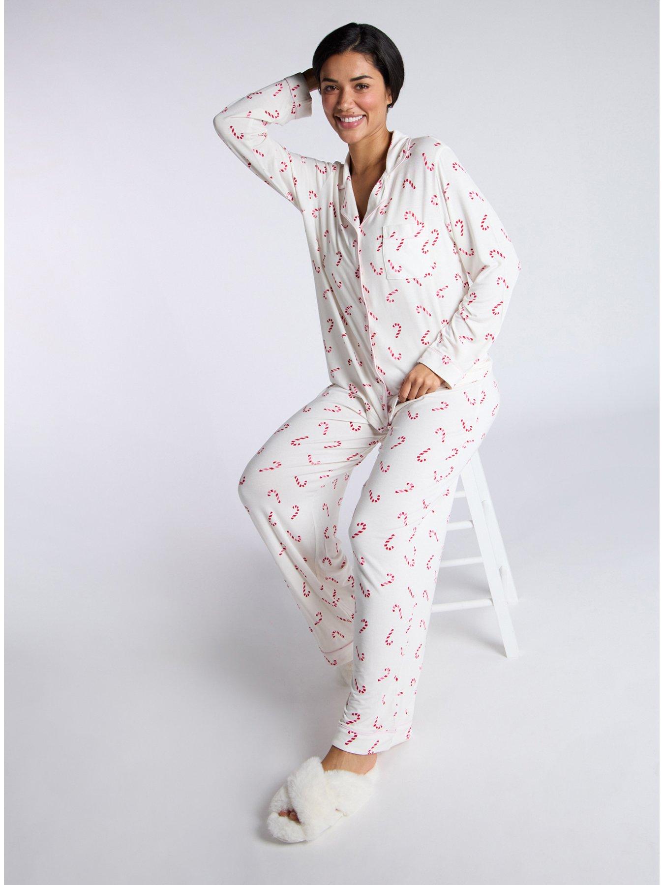 boux-avenue-modal-candy-cane-revere-pant-pj-set-ivory-mixback