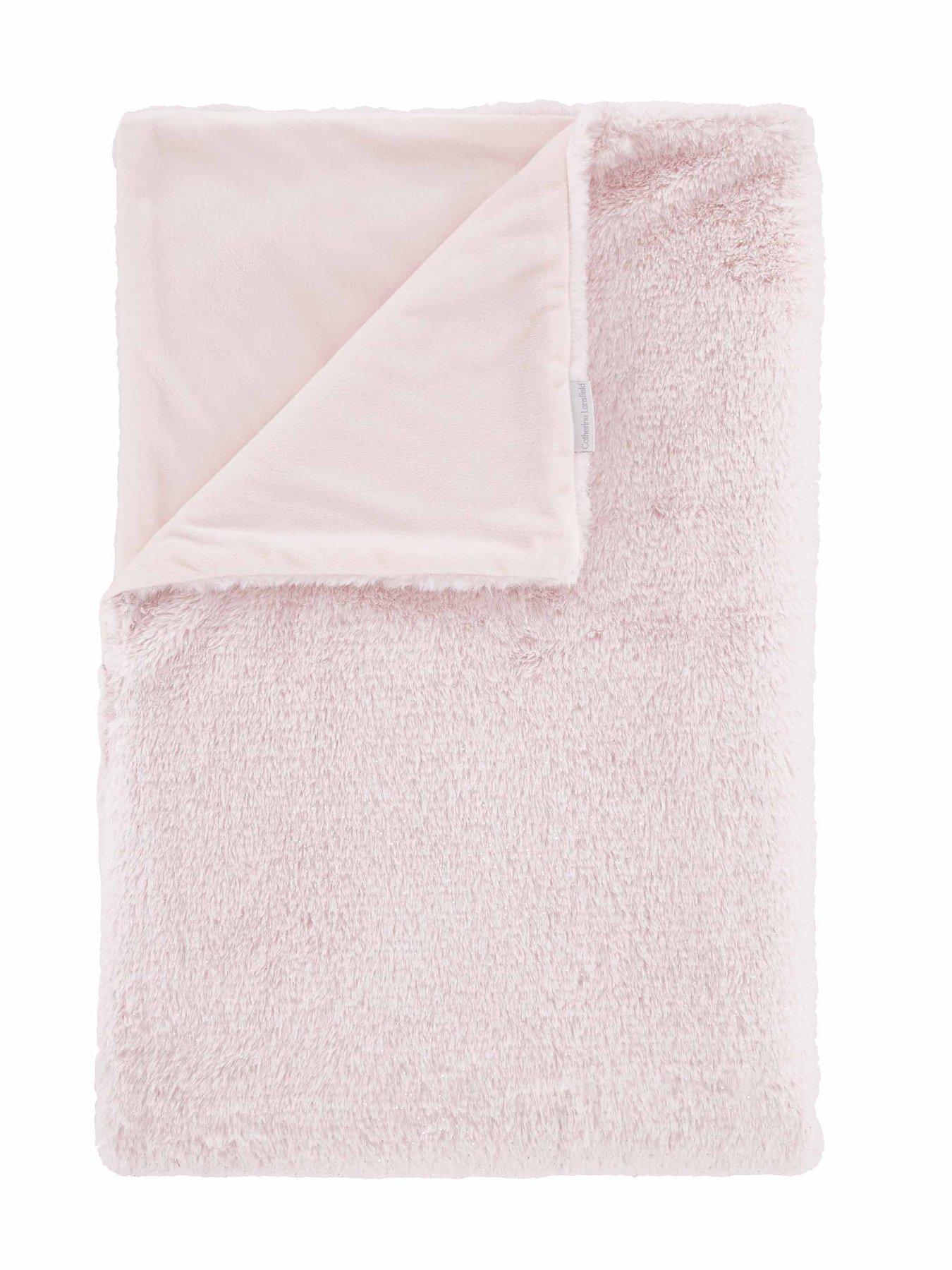 undefined Glamour Faux Fur Throw - White