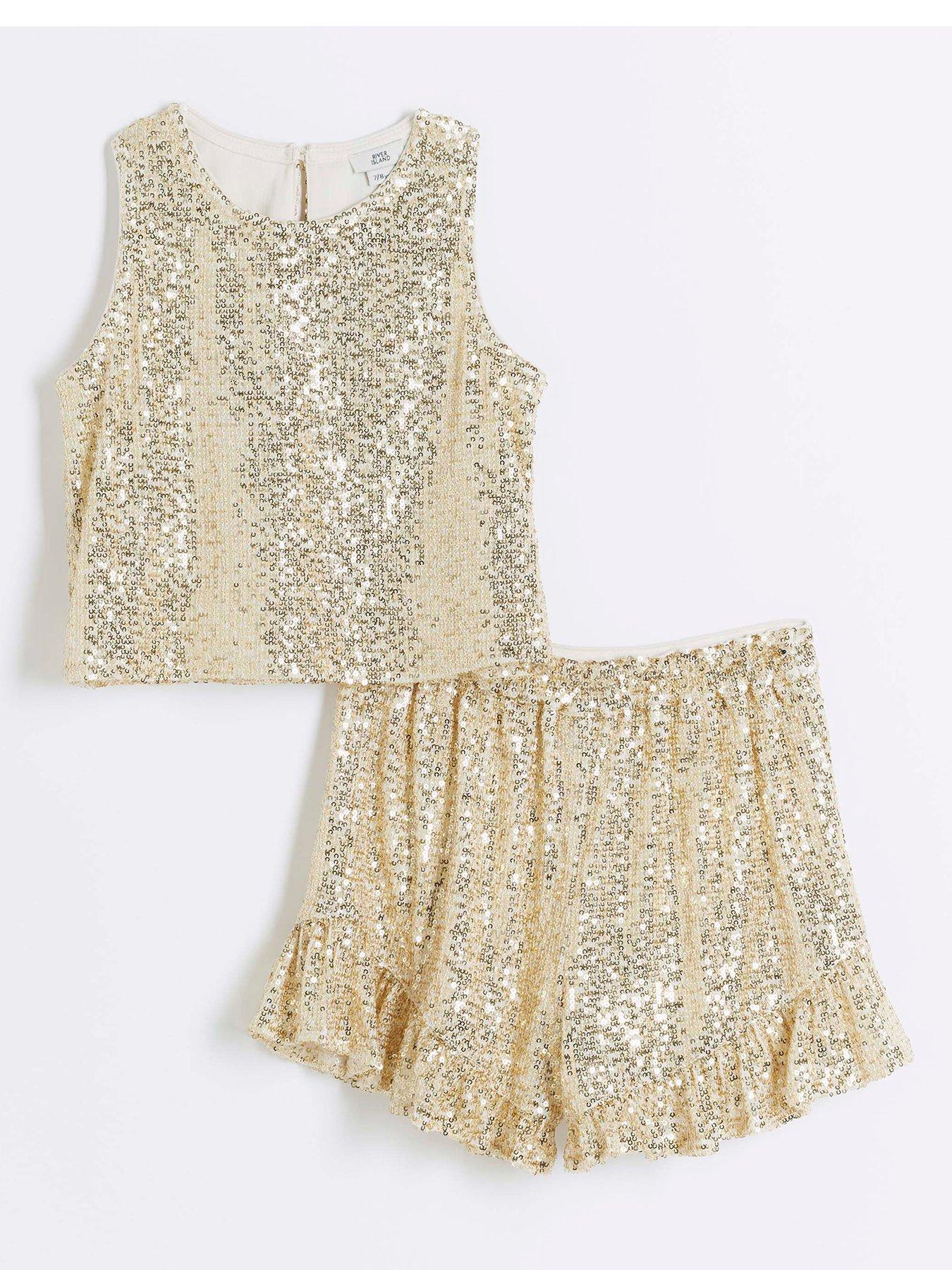 river-island-older-girl-sequin-vest-and-shorts-party-set-gold