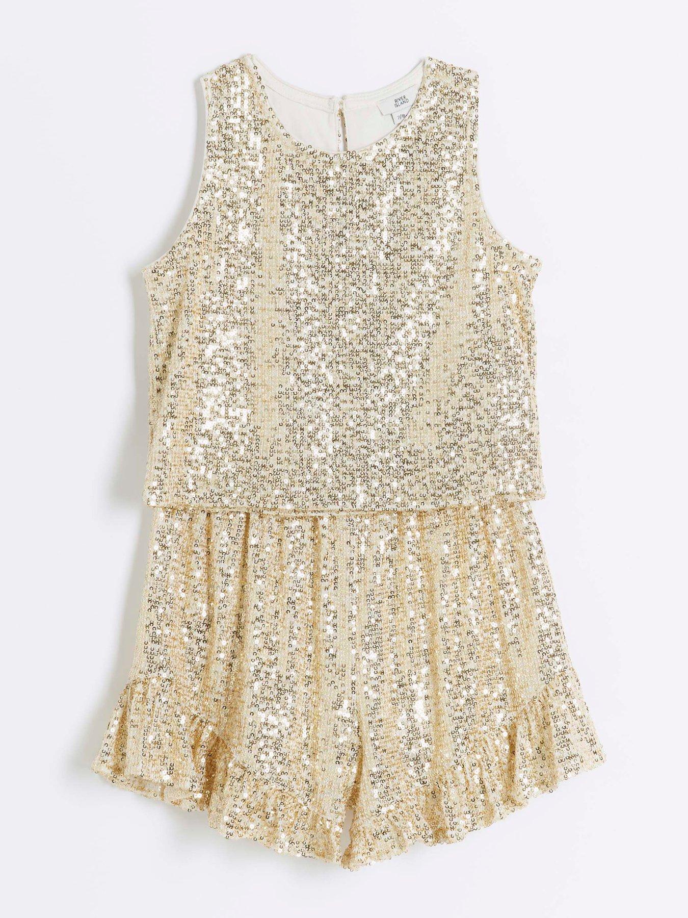 river-island-older-girl-sequin-vest-and-shorts-party-set-goldstillFront