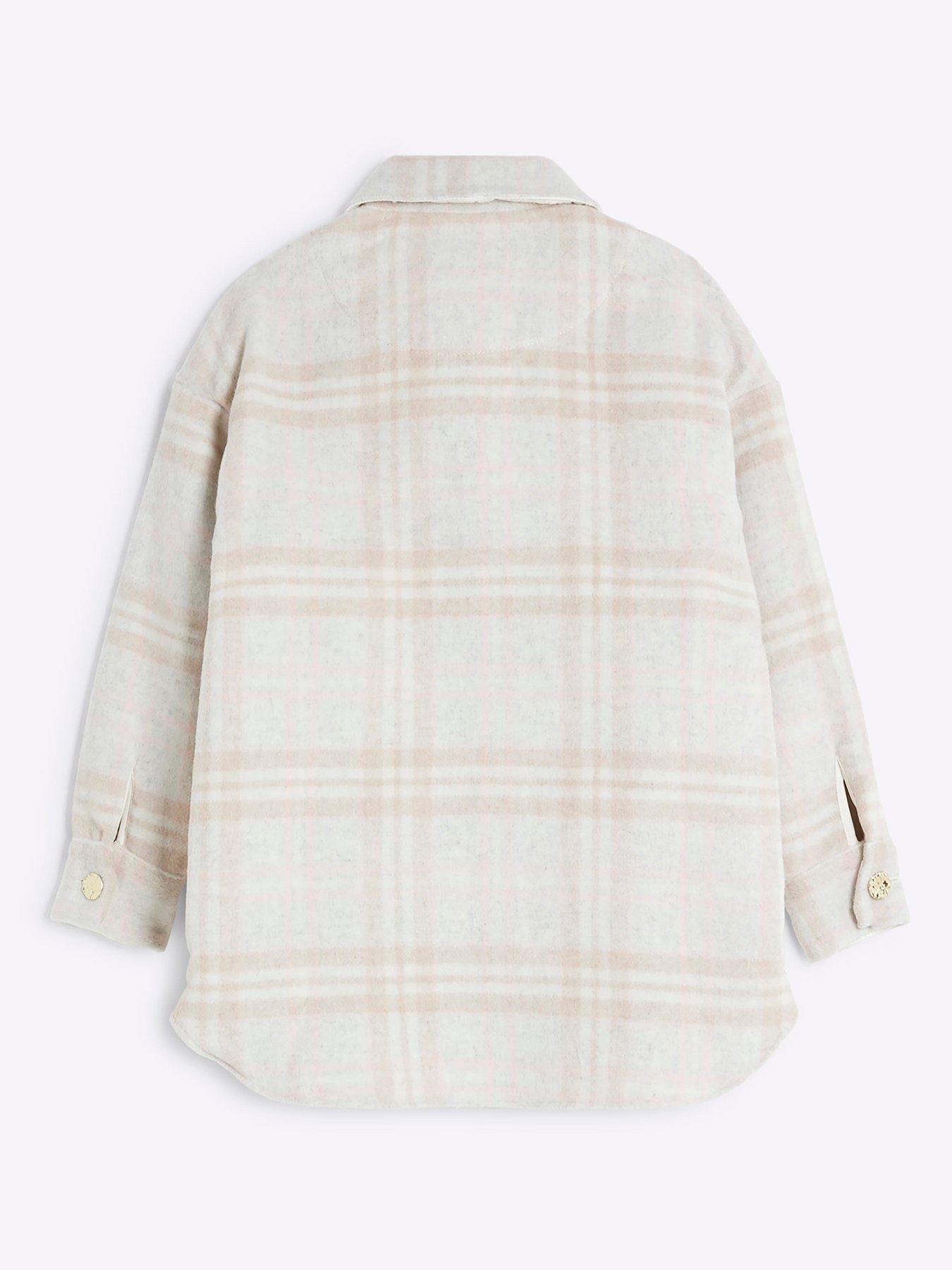 river-island-older-girl-brushed-check-shacket-creamback