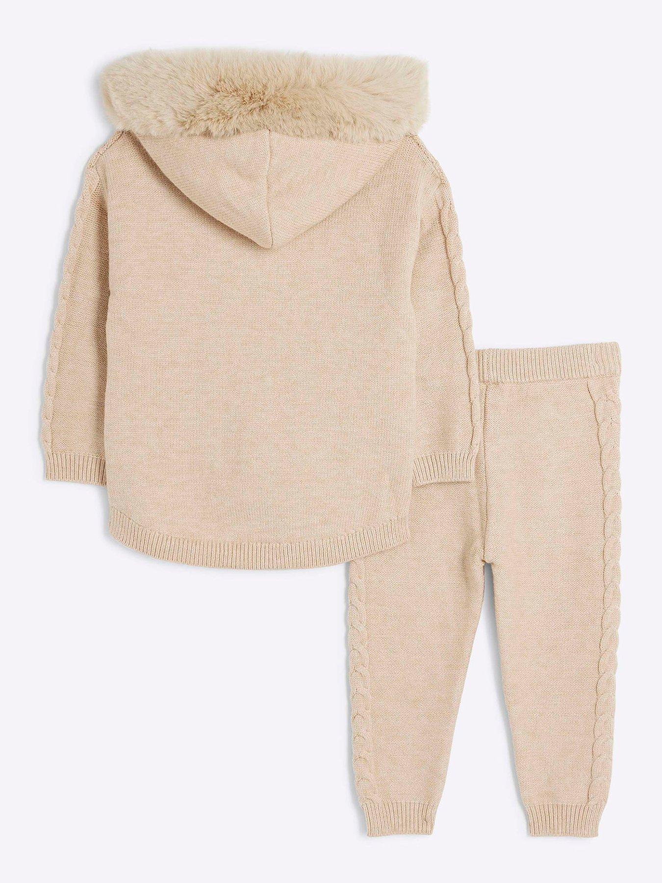 river-island-baby-baby-girl-cable-knit-hoodie-set-creamback