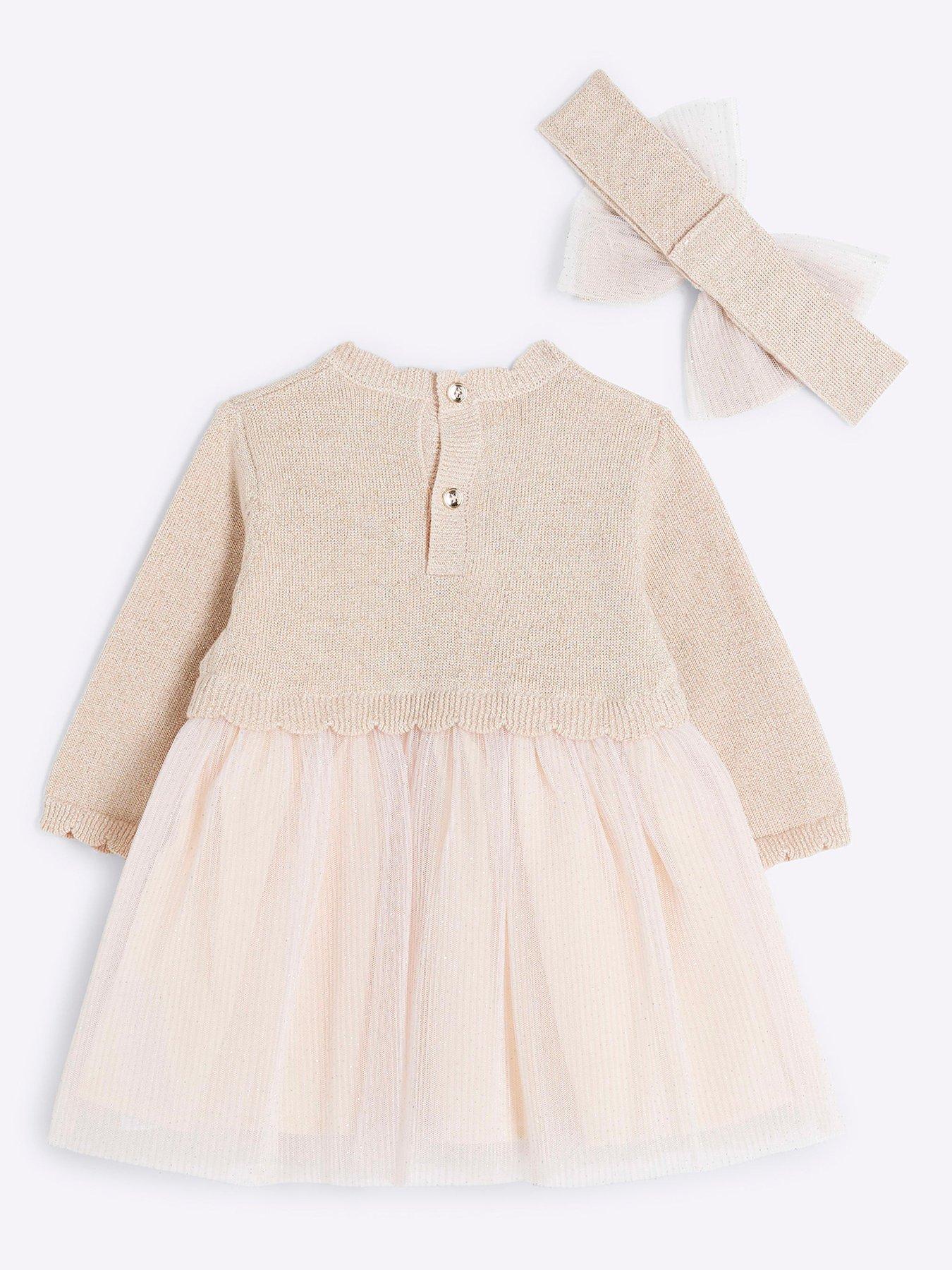 river-island-baby-baby-girl-knitted-mesh-dress-set-pinkback