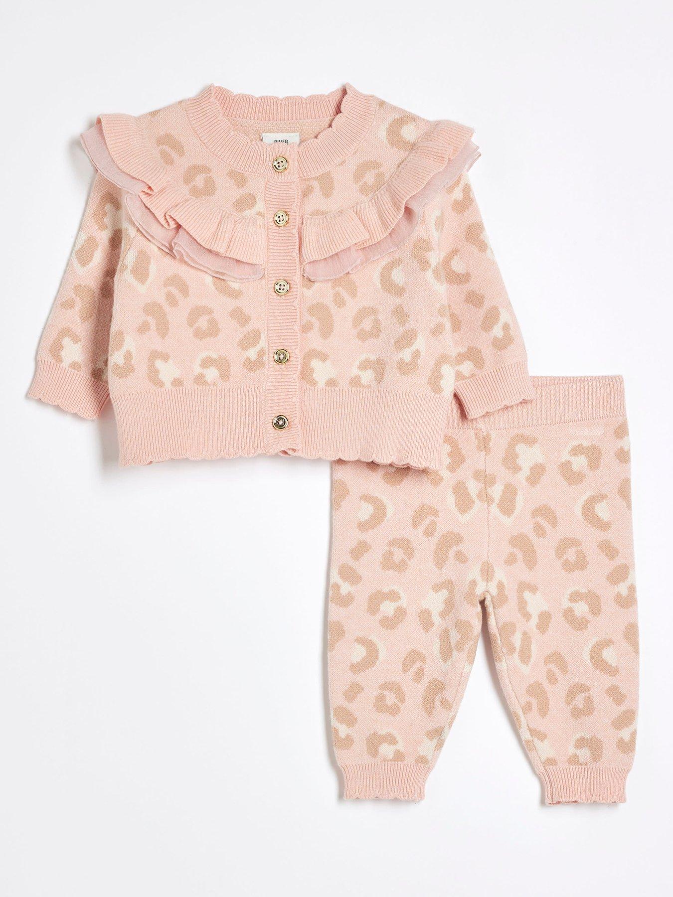 river-island-baby-baby-girls-leopard-frill-cardigan-set-pinkfront