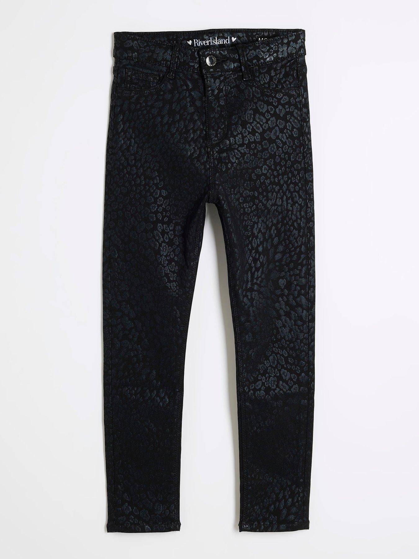 river-island-older-girl-skinny-fit-leopard-coated-jeans-black