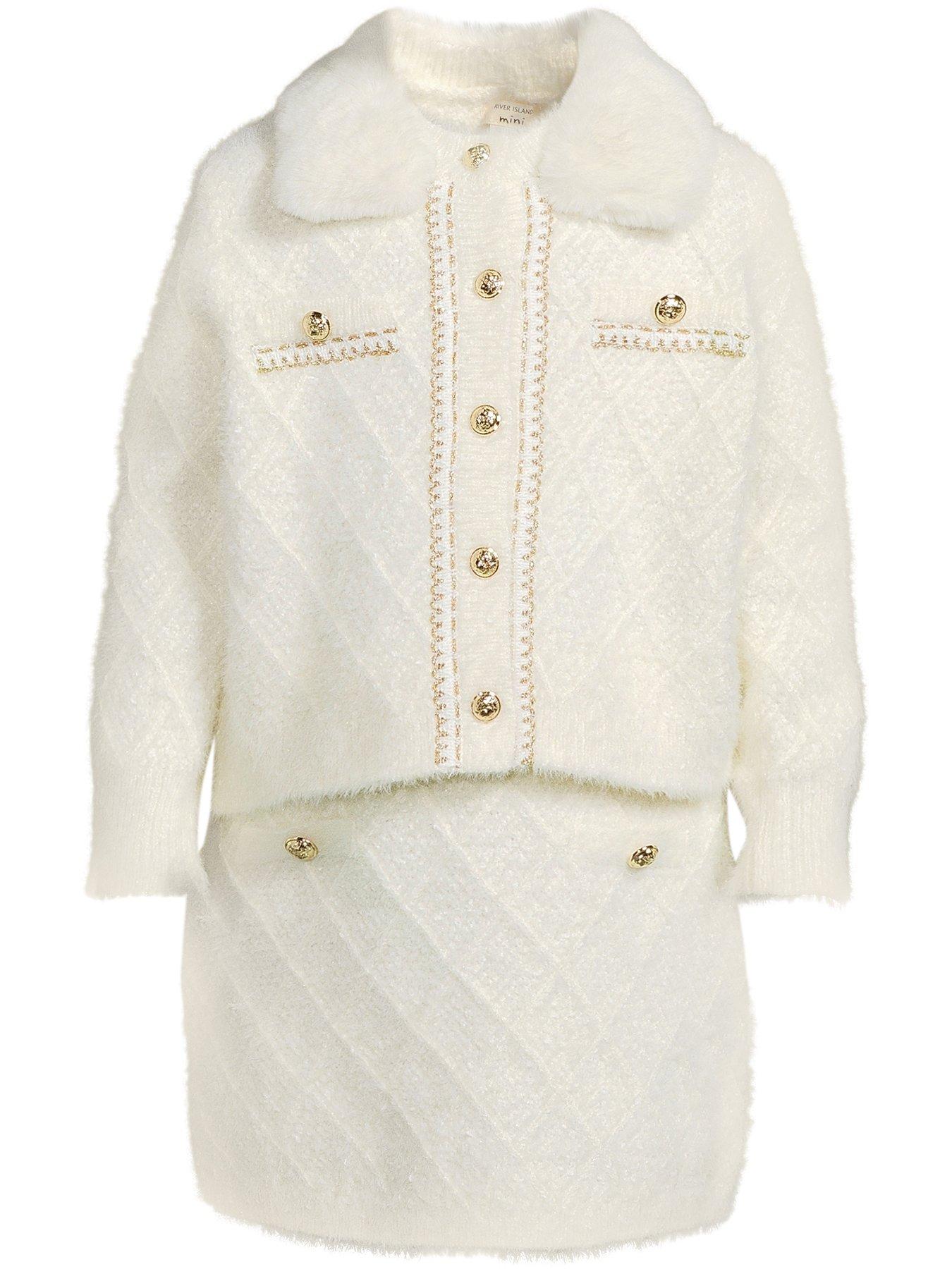 river-island-mini-mini-girls-faux-fur-chain-cardigan-party-set-creamdetail