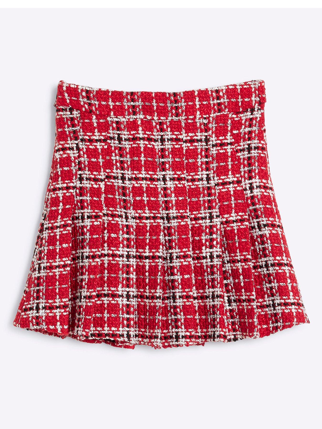 river-island-older-girl-boucle-christmas-check-skirt-redback