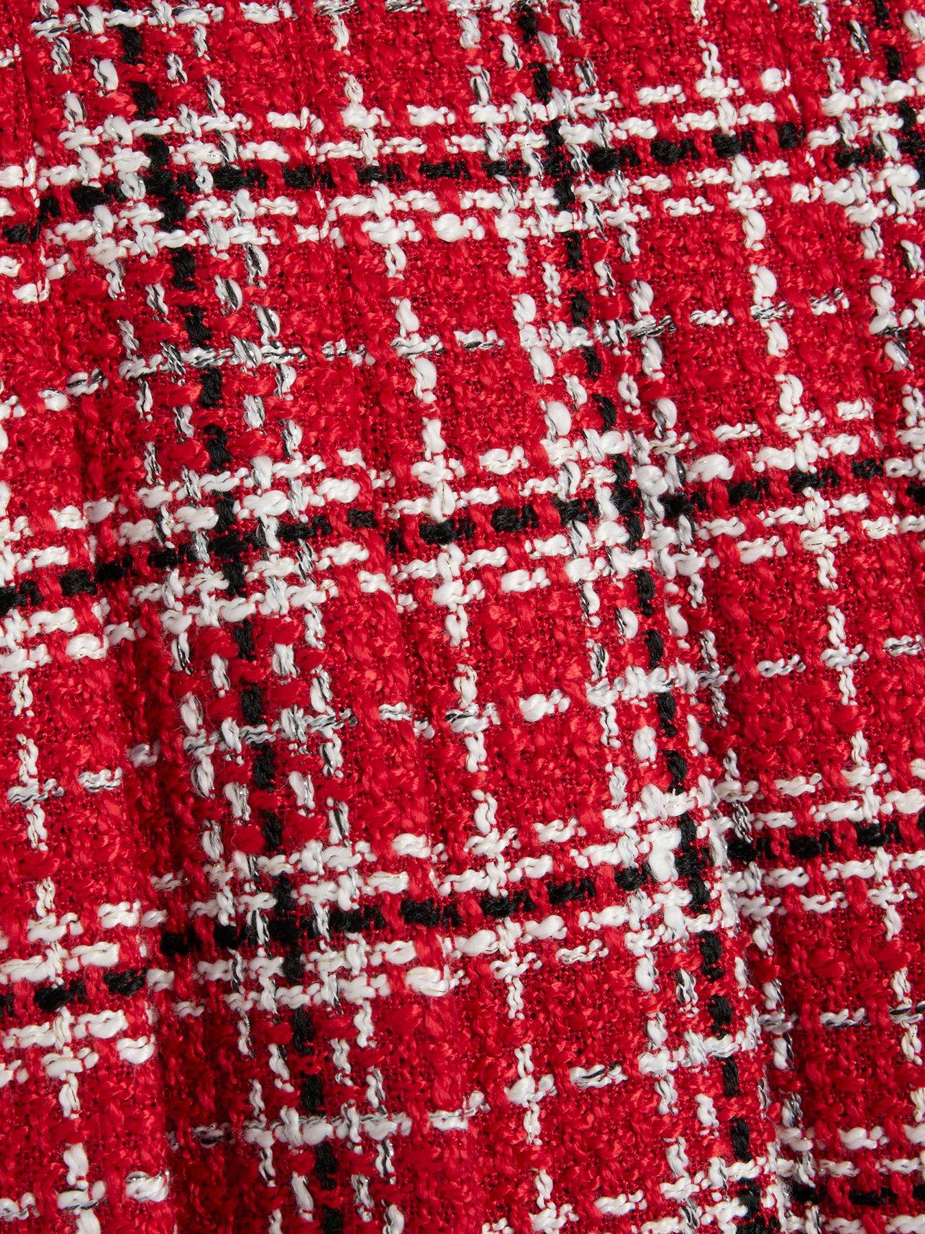 river-island-older-girl-boucle-christmas-check-skirt-reddetail