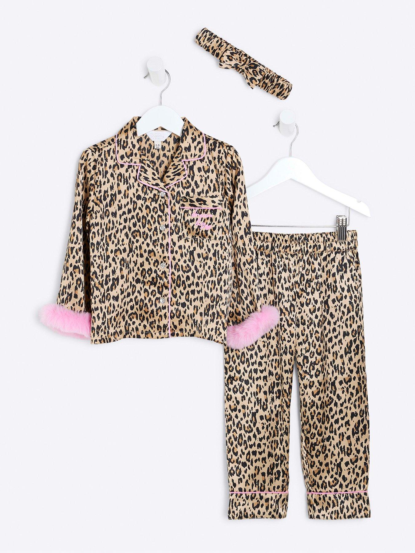 river-island-mini-mini-girl-faux-fur-leopard-pyjamas-brown