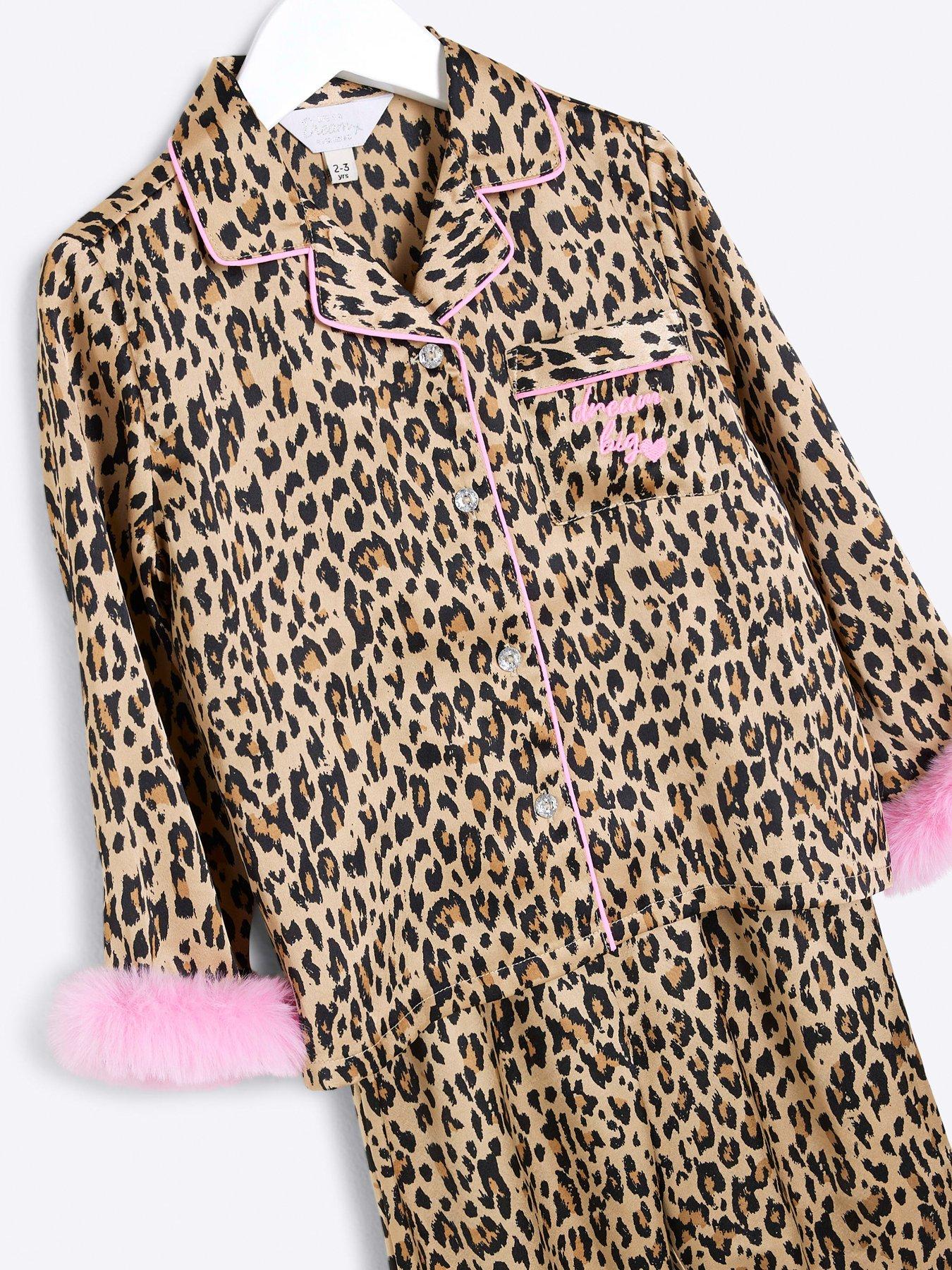 river-island-mini-mini-girl-faux-fur-leopard-pyjamas-brownoutfit