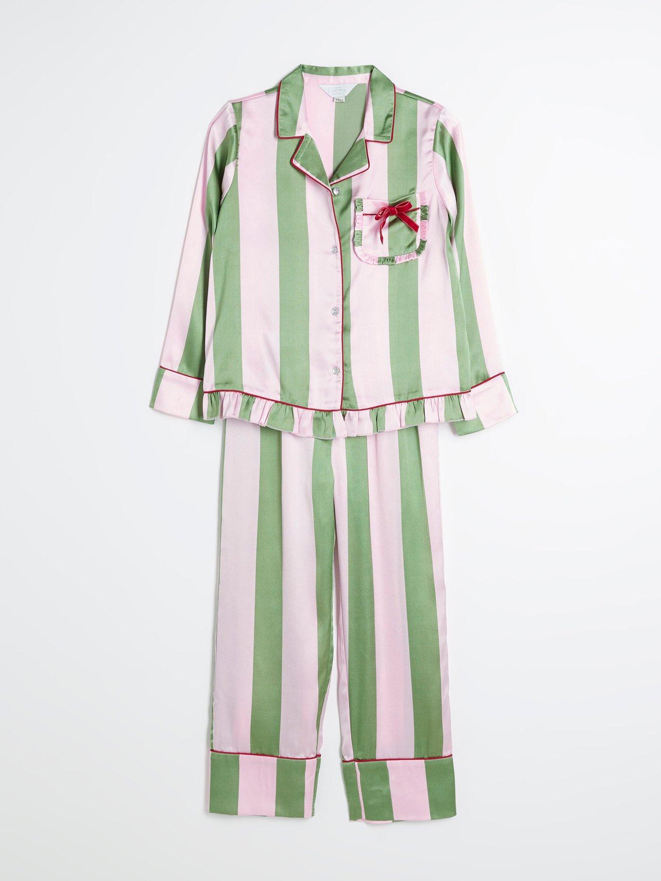 river-island-girls-satin-christmas-stripe-pyjama-set-pinkstillFront