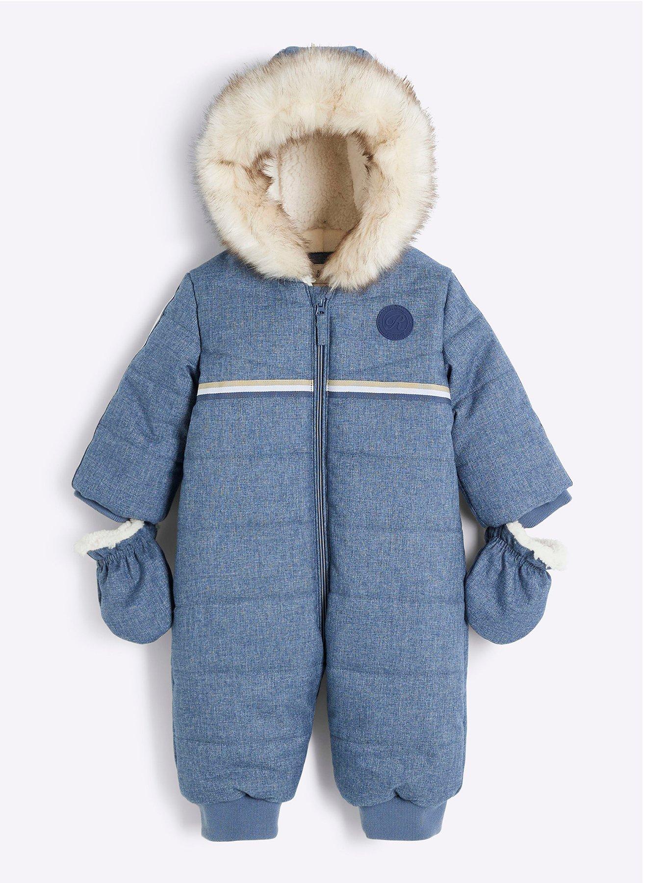 river-island-baby-baby-boy-hooded-snowsuit-and-mittens-navyfront