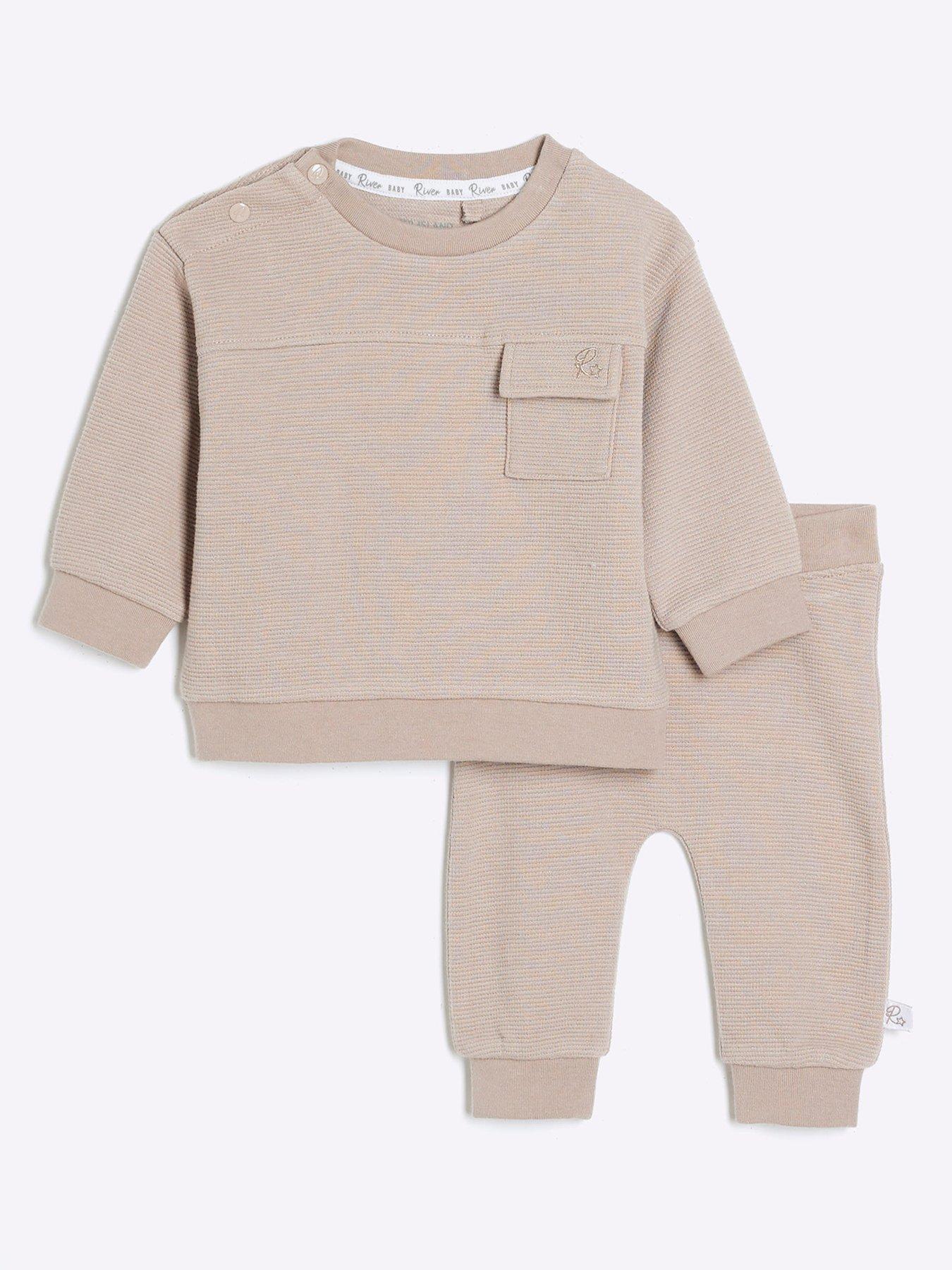 river-island-baby-baby-boys-ottoman-sweatshirt-set-beige