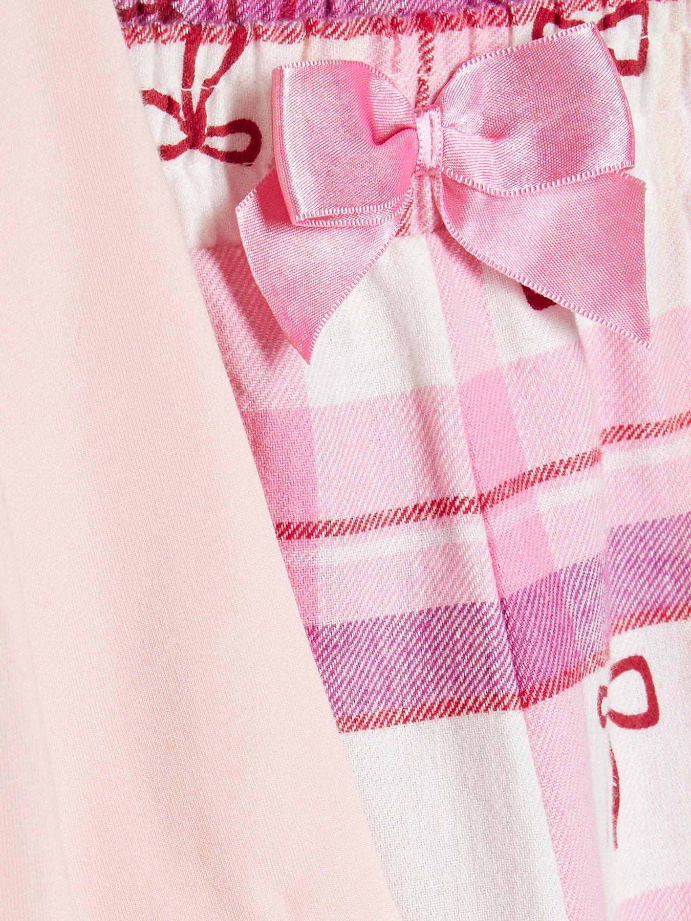 river-island-mini-girls-teddy-bow-pyjama-set-pinkdetail