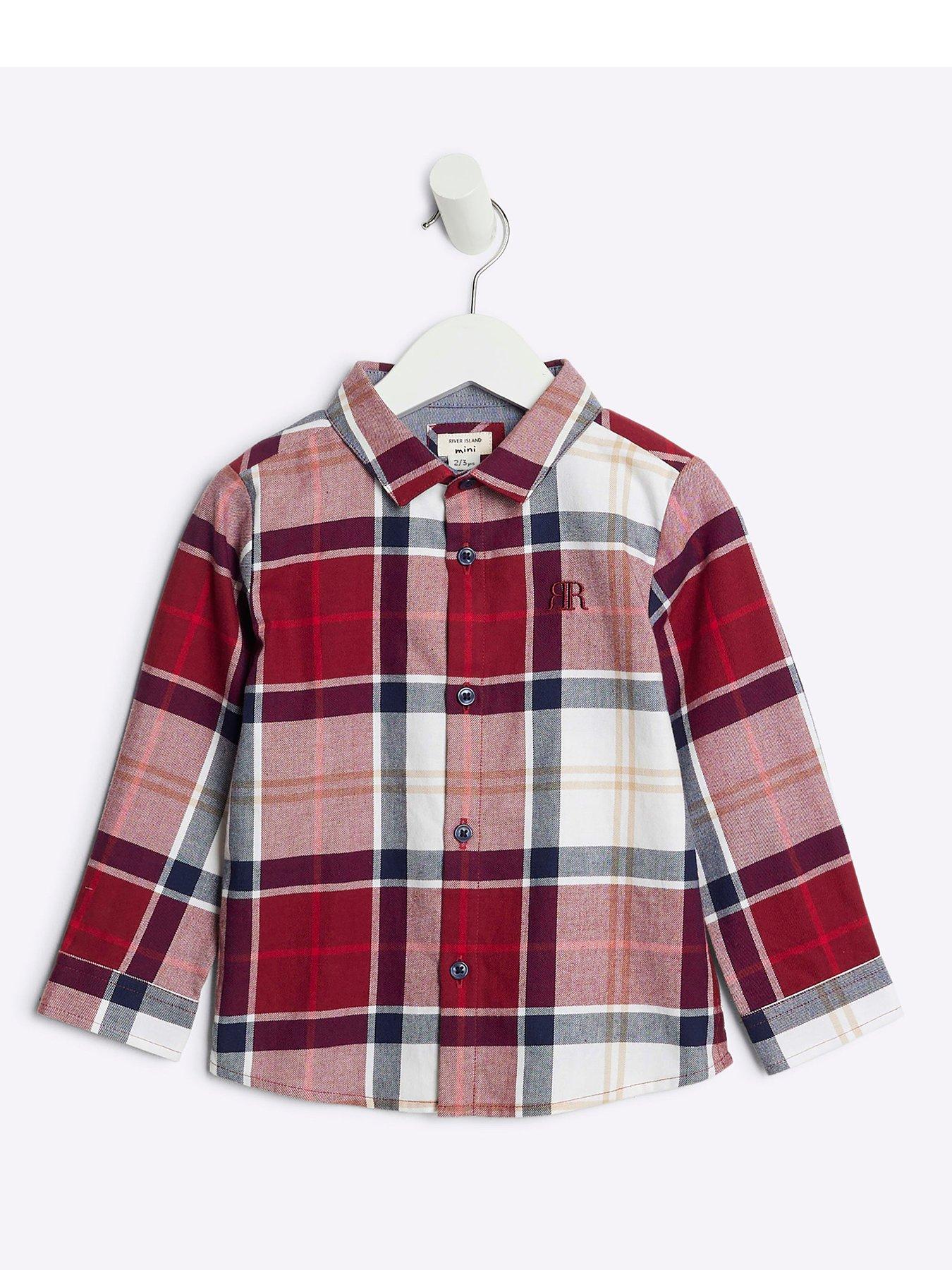 river-island-mini-mini-boy-check-long-sleeve-christmas-shirt-red