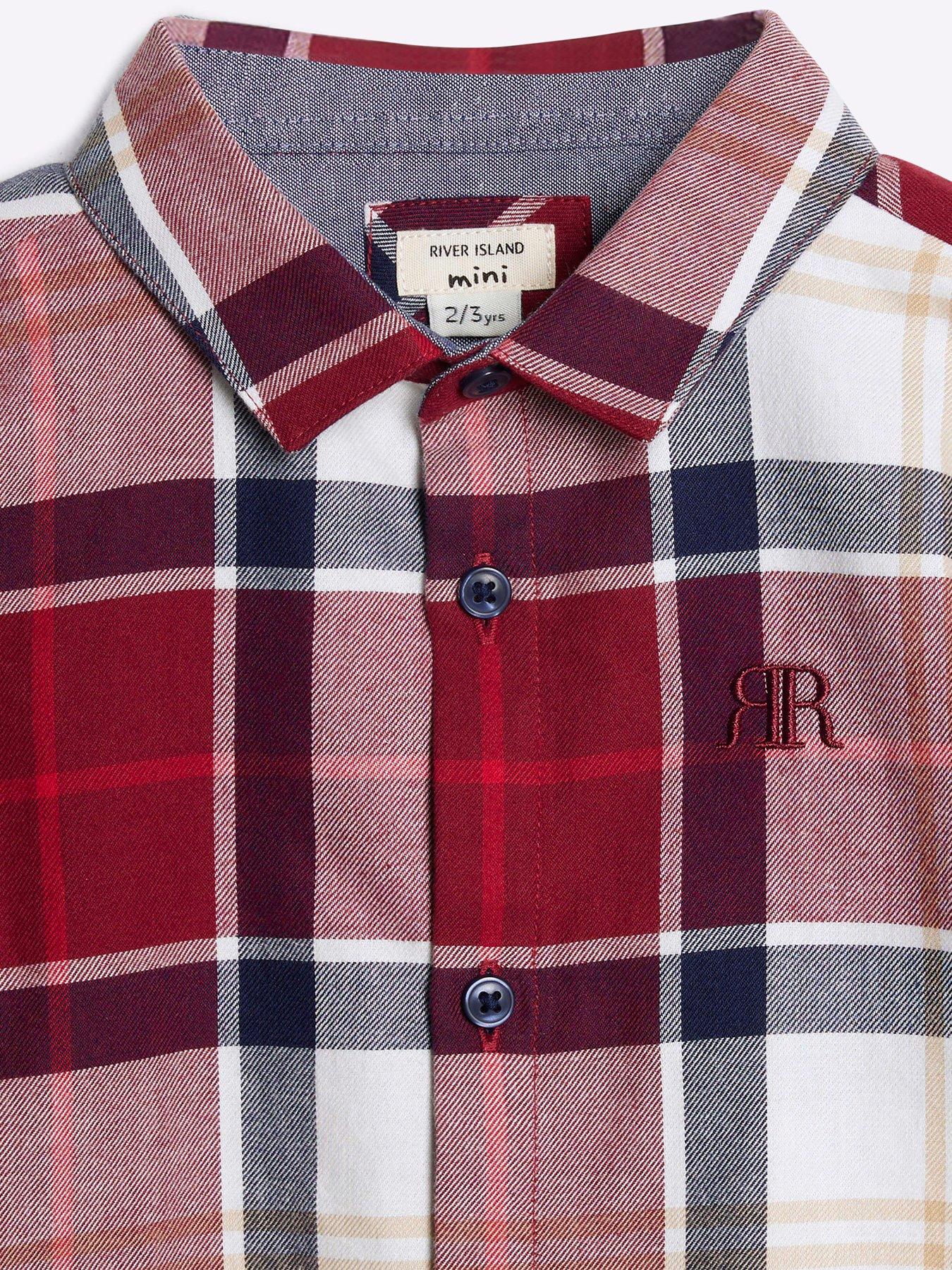 river-island-mini-mini-boy-check-long-sleeve-christmas-shirt-reddetail