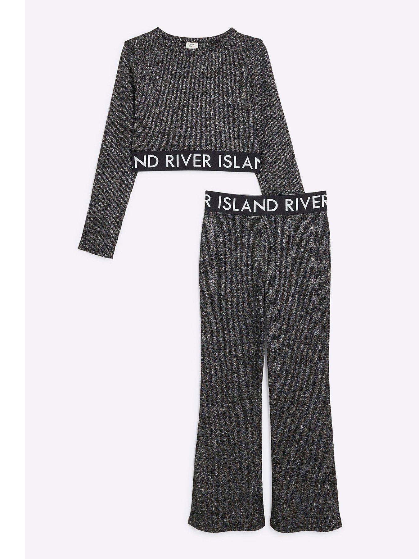 river-island-older-girl-glitter-ri-top-and-flares-set-black