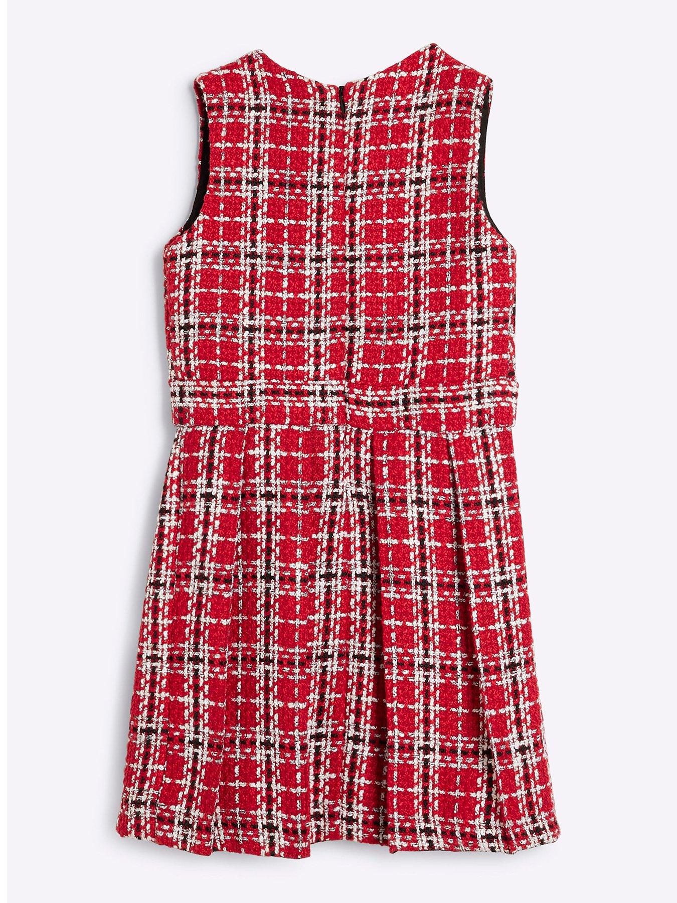 River island check pinafore sales