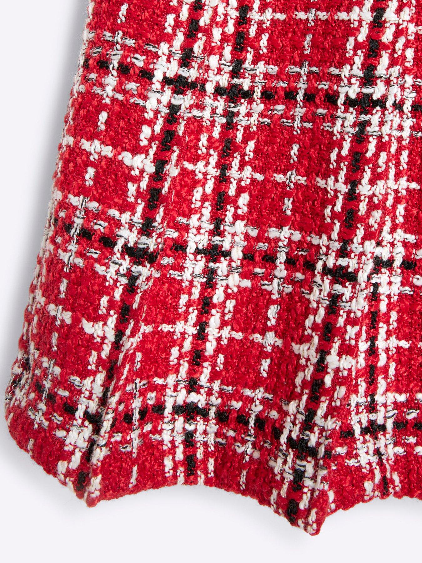 river-island-older-girl-boucle-pinafore-christmas-check-dress-reddetail