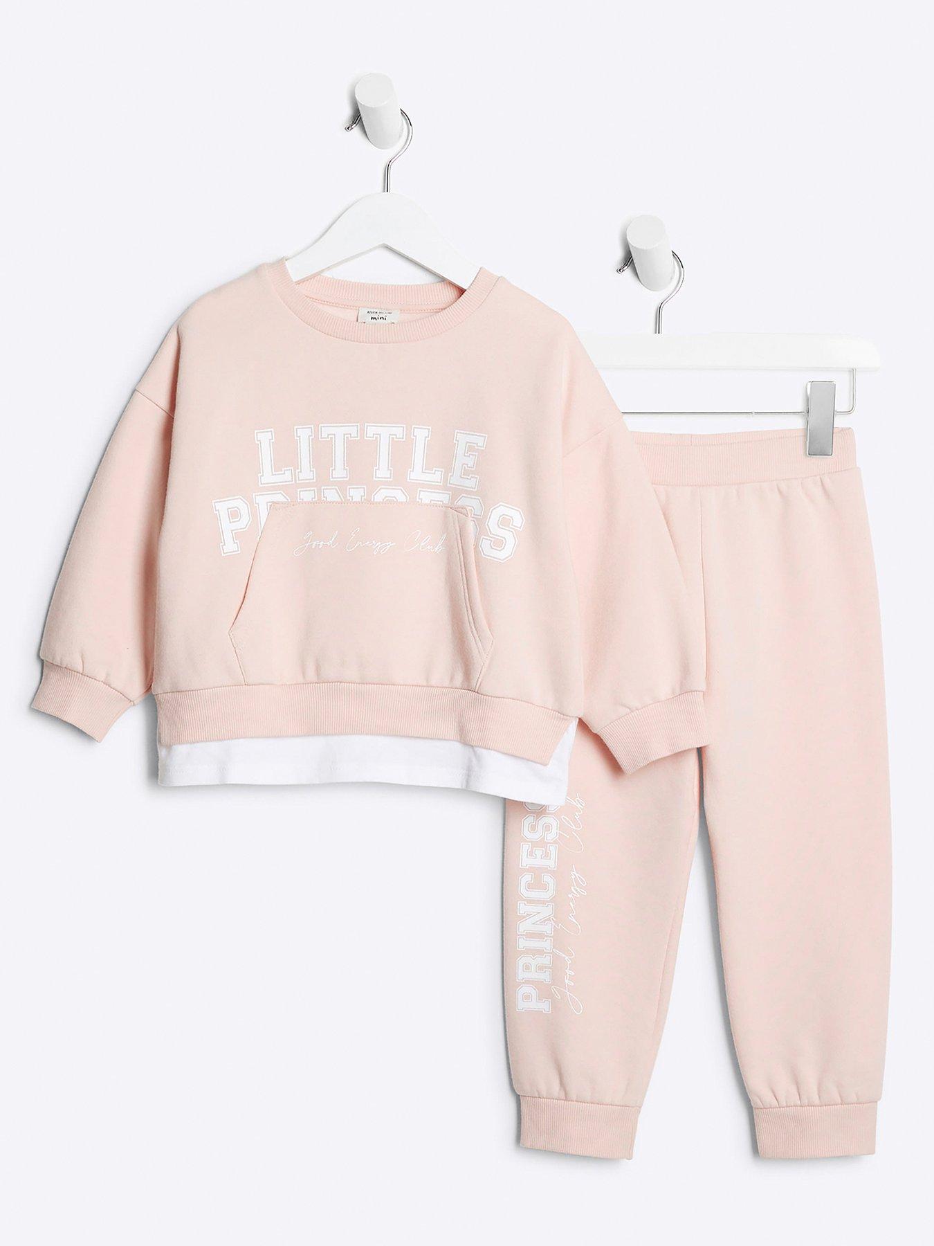 river-island-mini-mini-girl-little-princess-sweat-set-pink