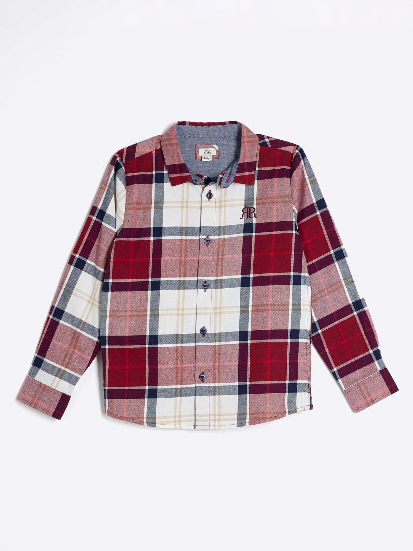 river-island-boys-check-long-sleeve-christmas-shirt-red