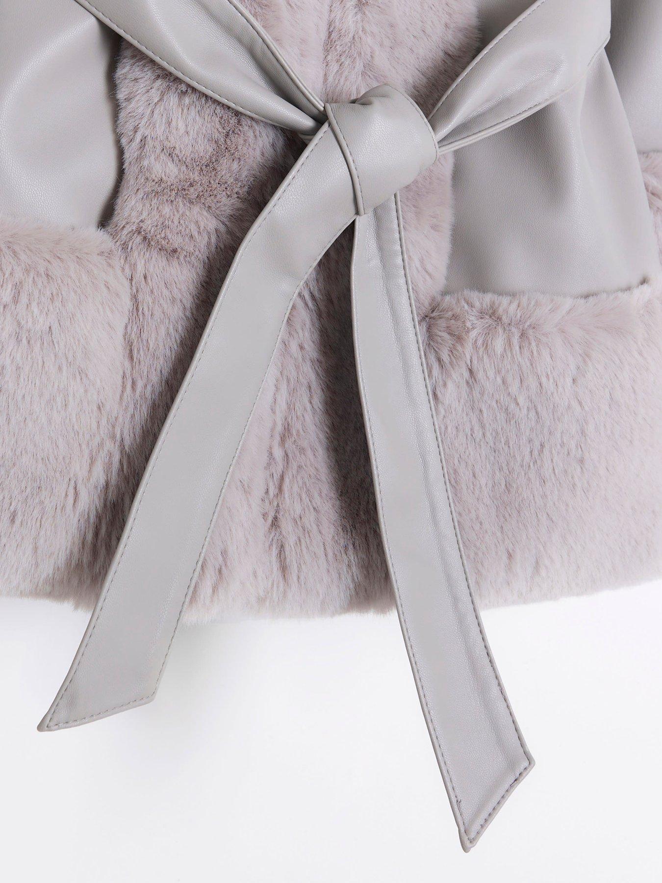 river-island-older-girl-faux-fur-belted-coat-greydetail