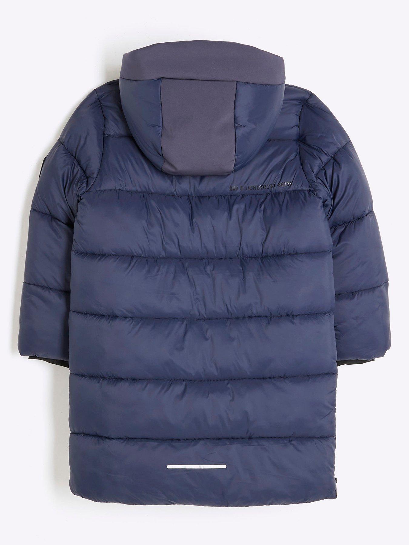 Image 2 of 4 of River Island Boys Puffer Jacket - Navy
