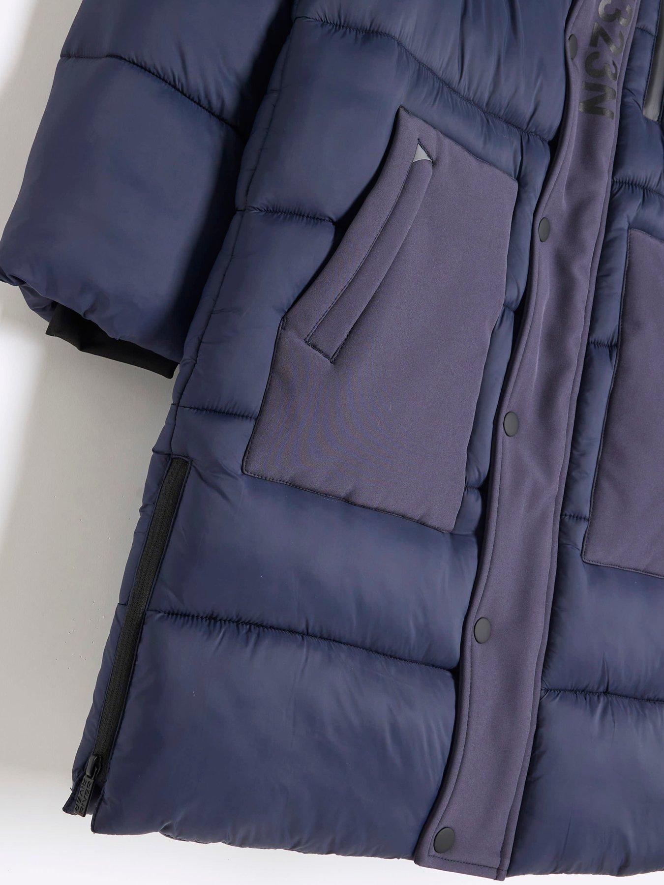 Image 4 of 4 of River Island Boys Puffer Jacket - Navy