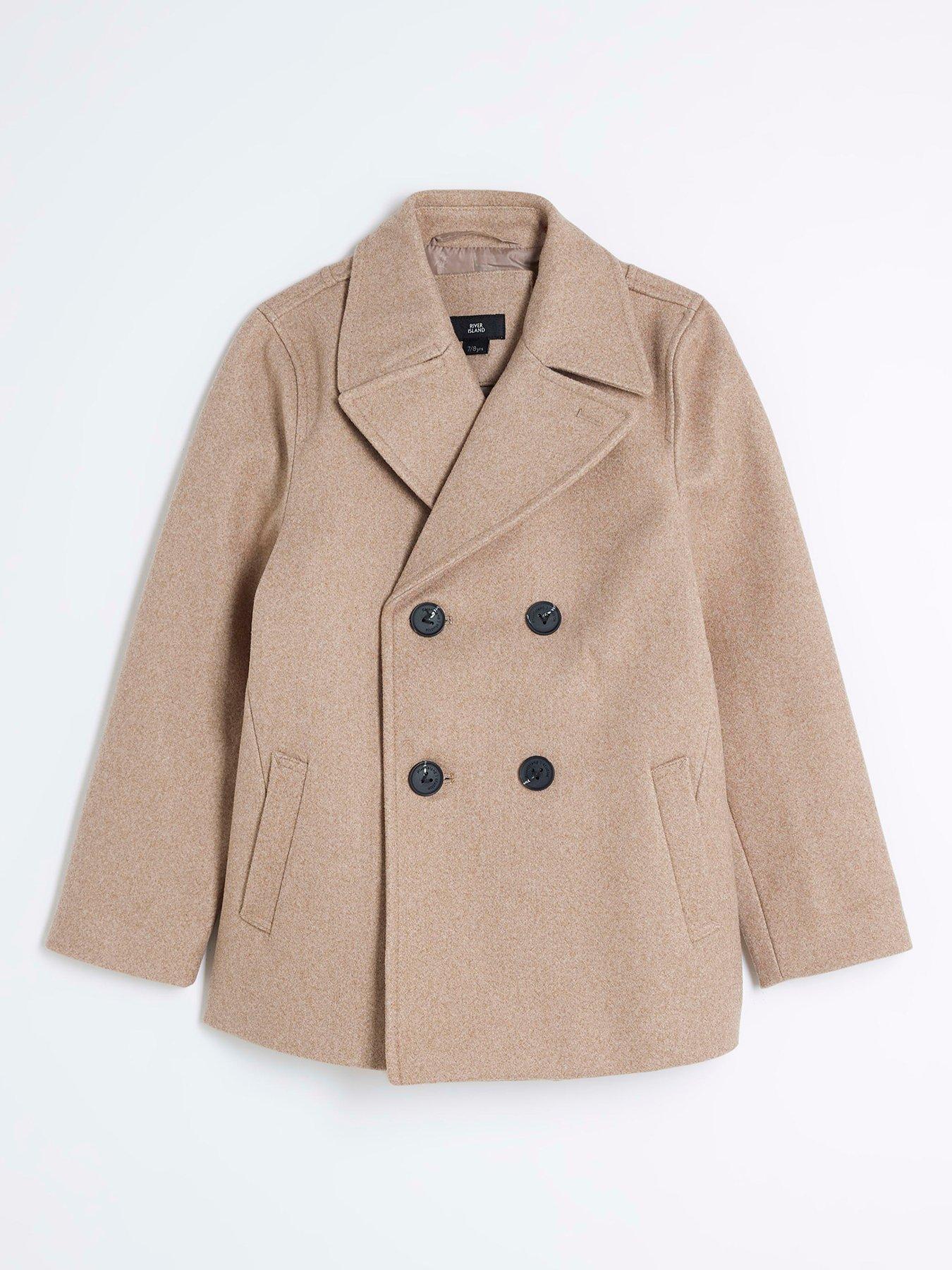 river-island-buttoned-padded-peacoat-beige