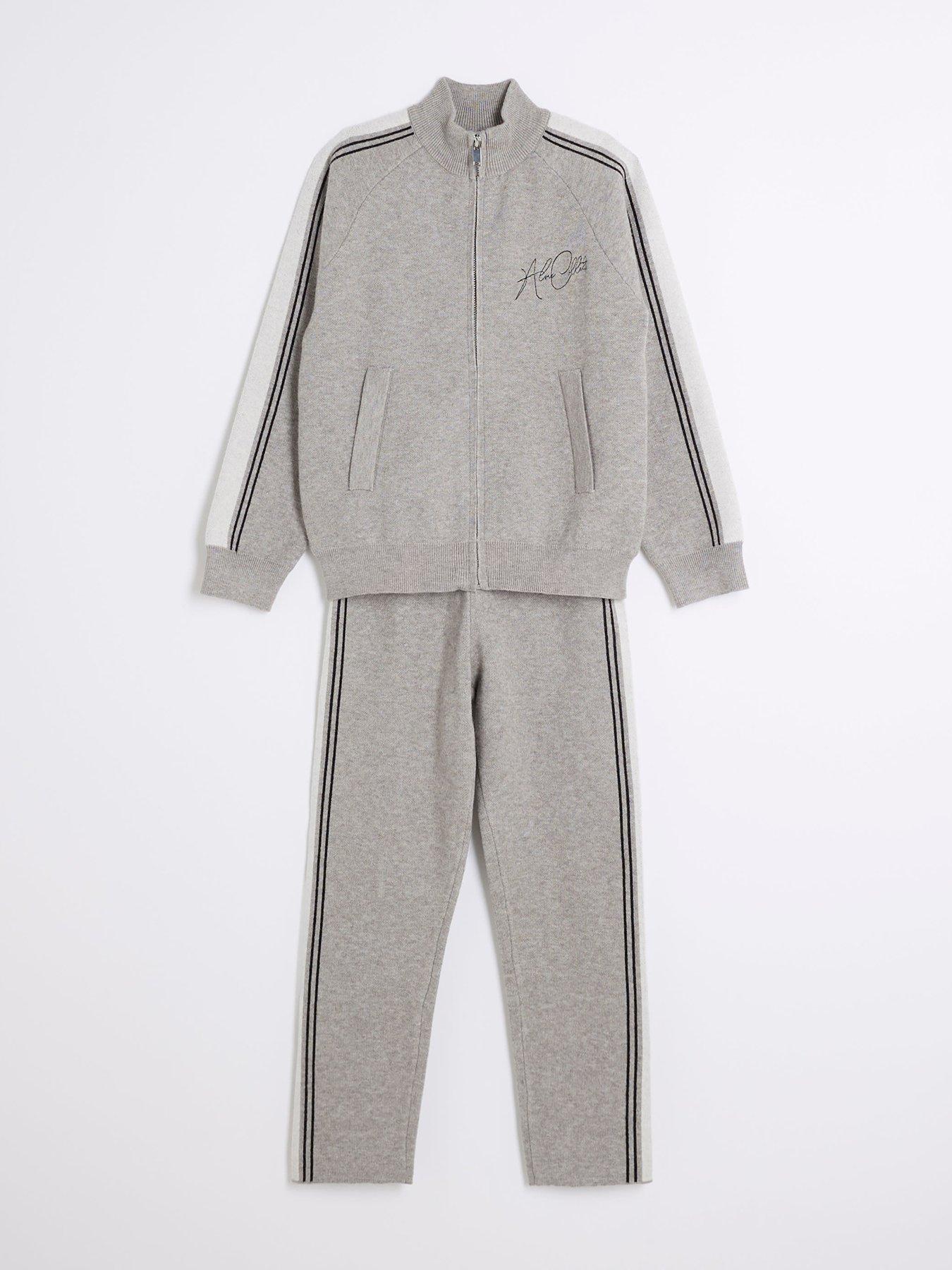Image 2 of 5 of River Island Zip Through Funnel Jumper Set - Grey