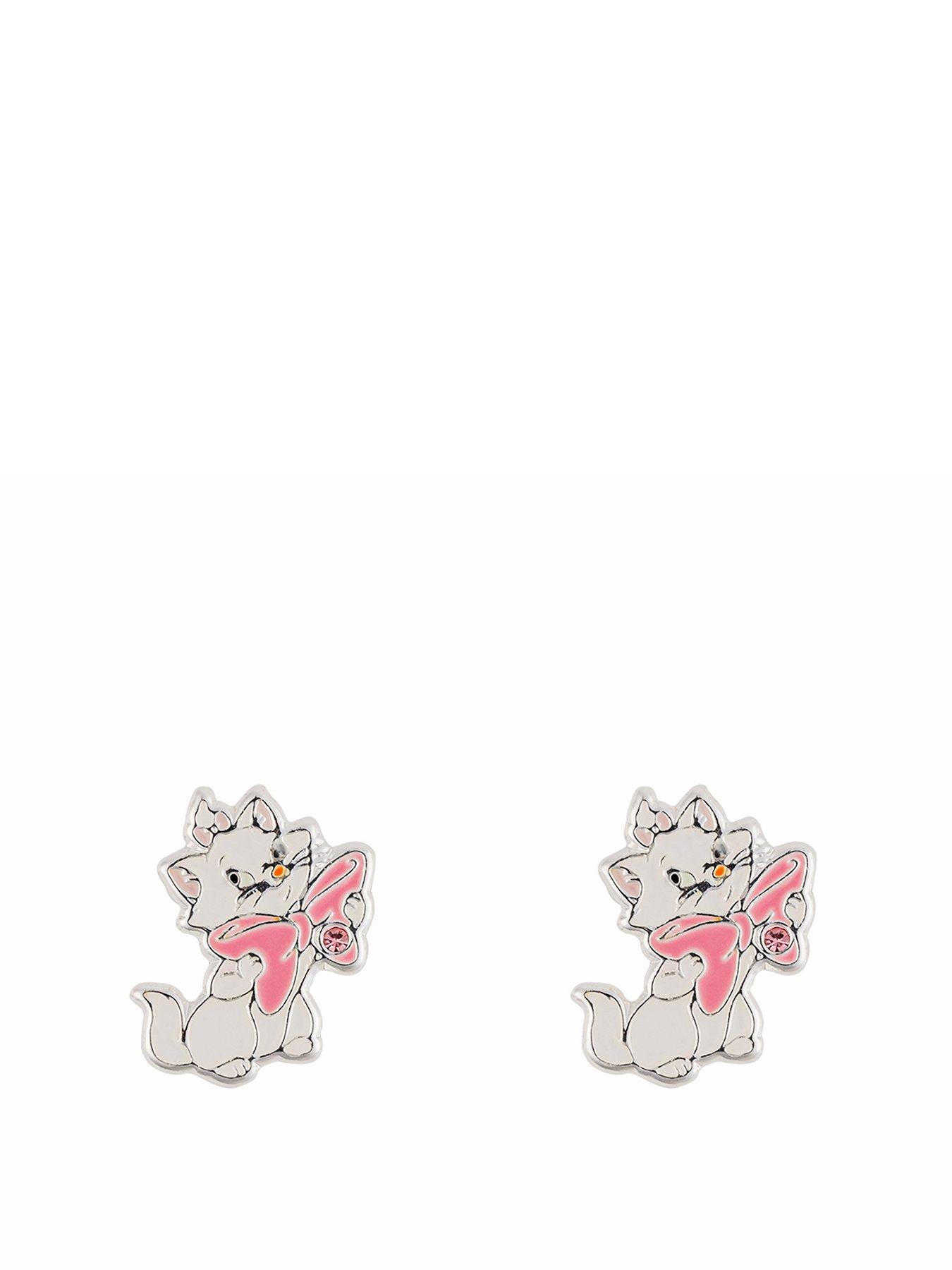 Disney Marie Aristocats Silver Earrings