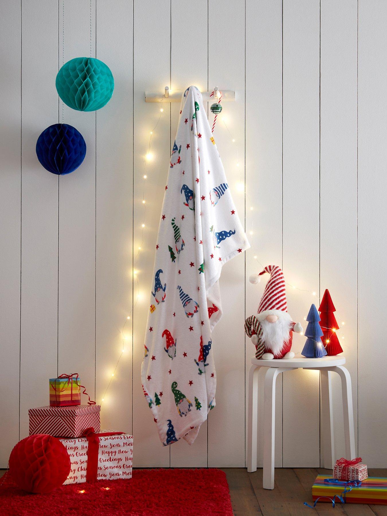 Fusion Festive Gonks Christmas Throw- 120 X 150Cm