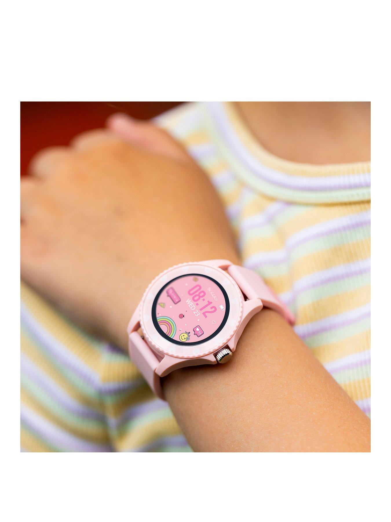 tikkers-tikkers-smart-series-34-pink-silicone-strap-smart-watchstillFront